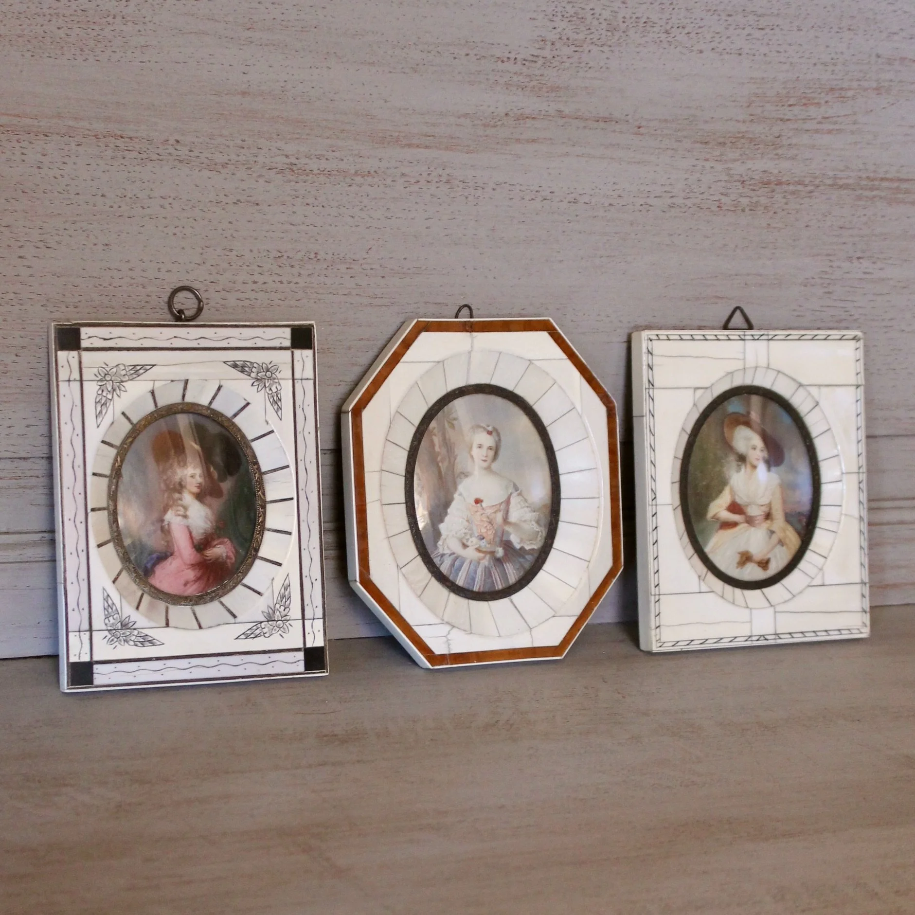 Antique Miniature Portraits In Fine Frames