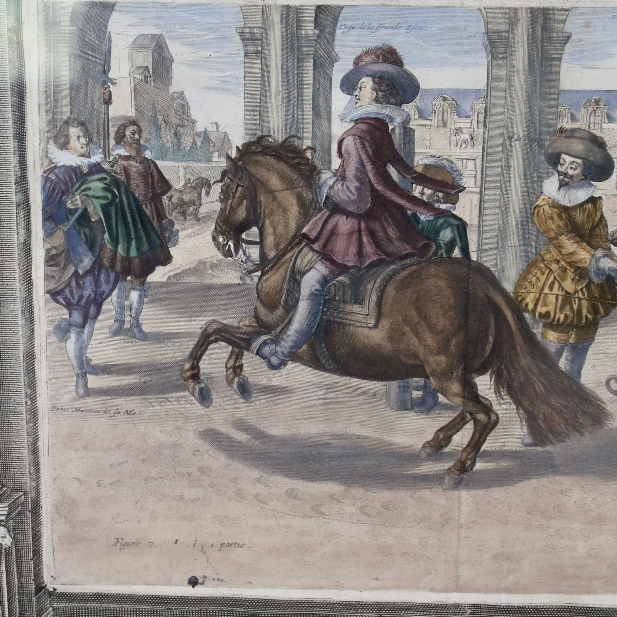Dressage Engravings, Antoine de Pluvinel, 17th Century