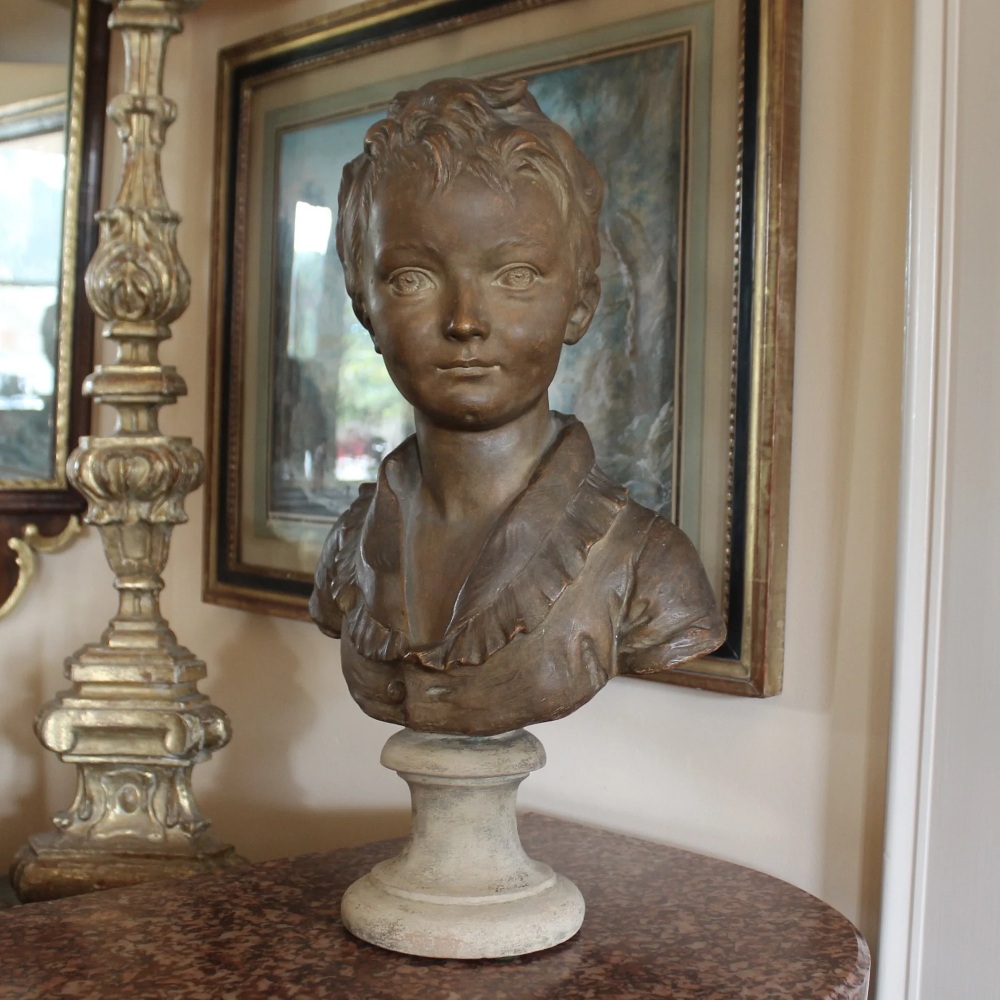 Terracotta Bust of Alexandre Brogniart, after Houdon
