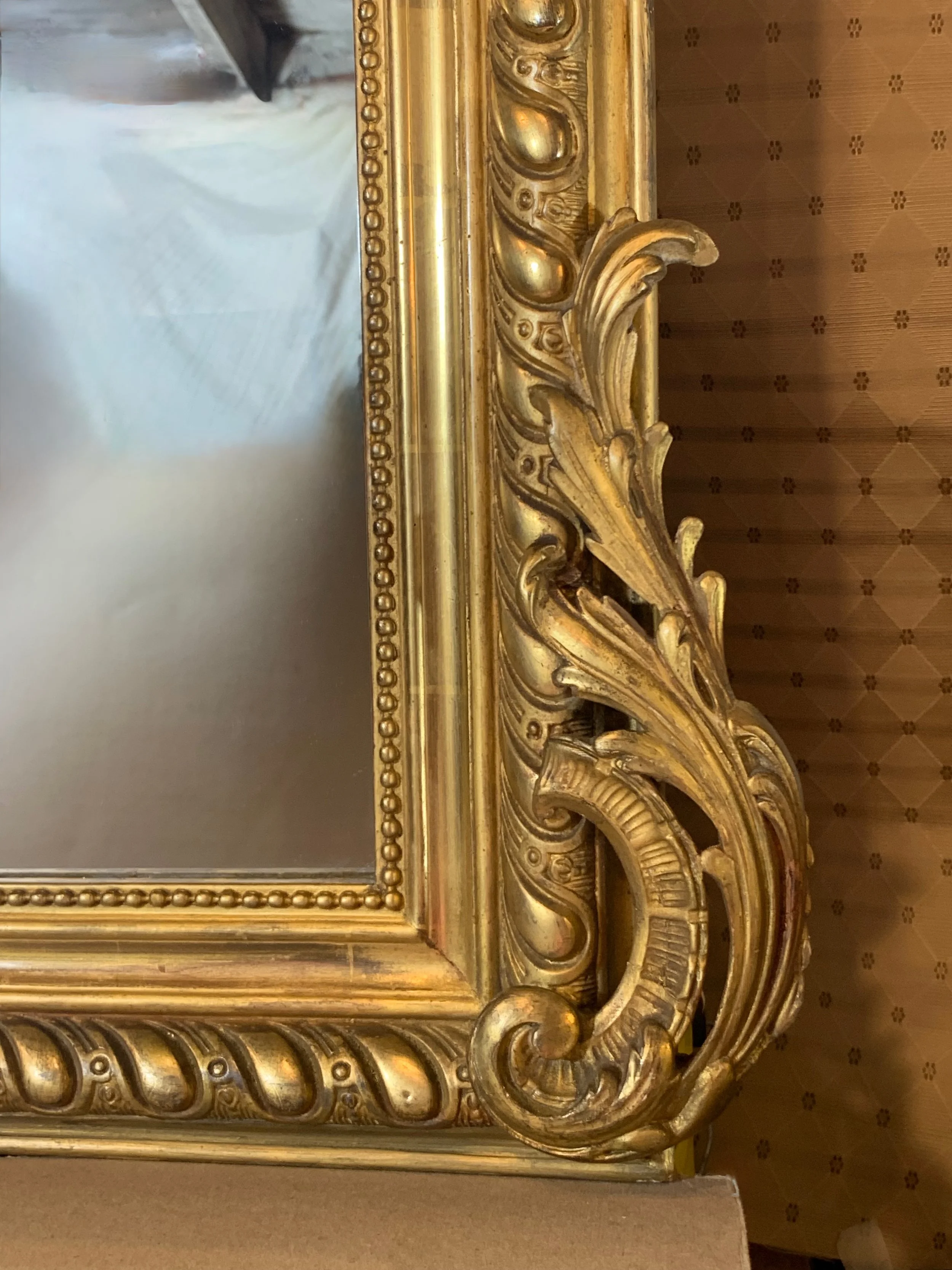 Louis-Phillipe-Giltwood-Camel-Back-Rococo-Crested-Pier-Mirror (9) right-detail