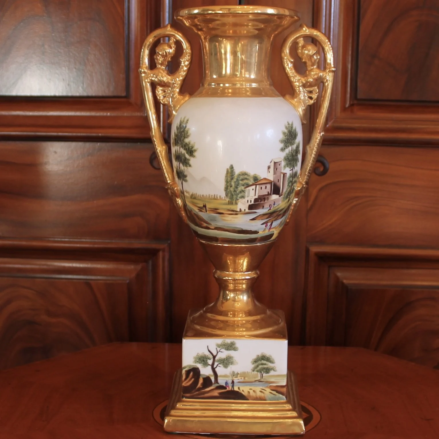 Large antique Paris porcelain Vase