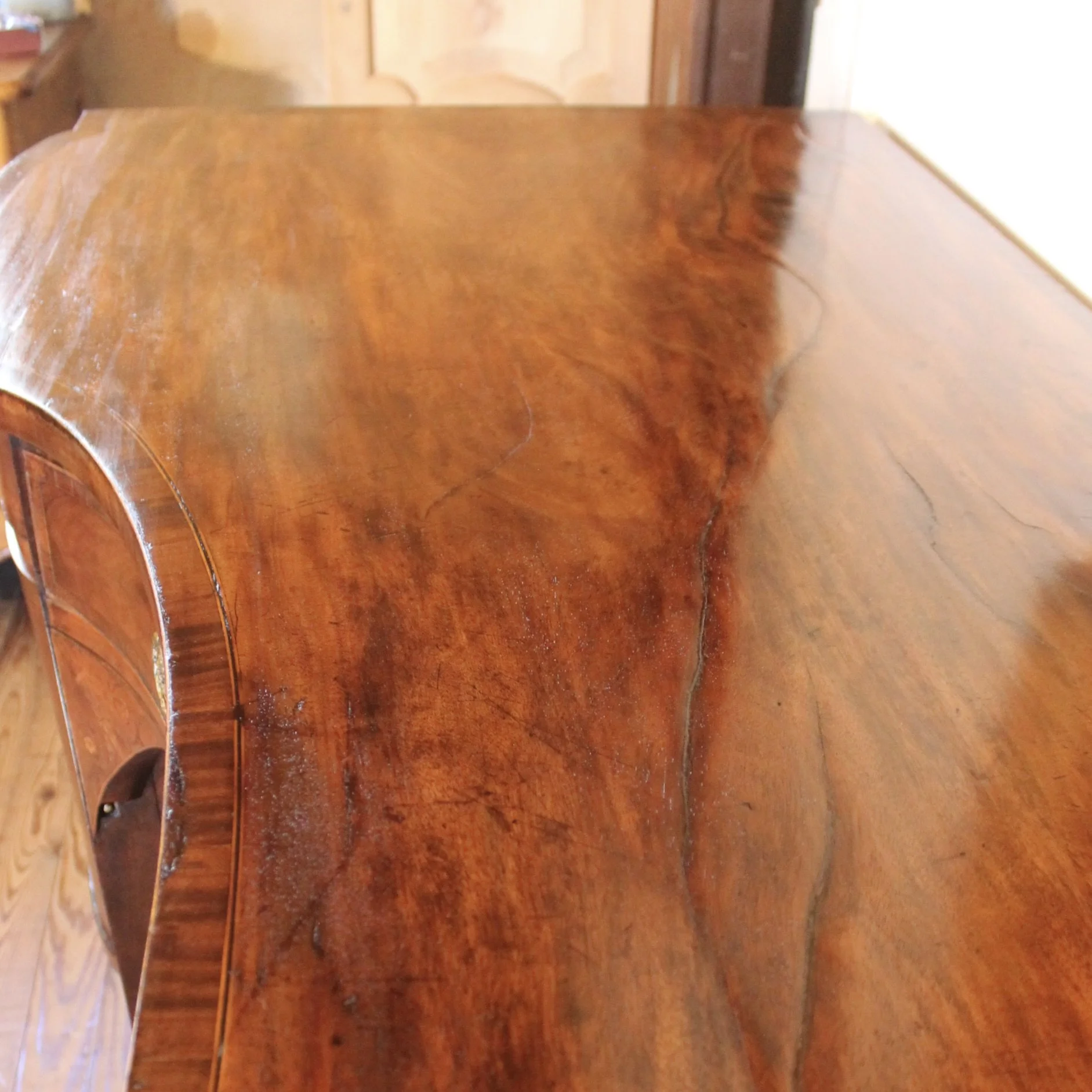 Large Georgian George III Inlaid Mahogany Sideboard