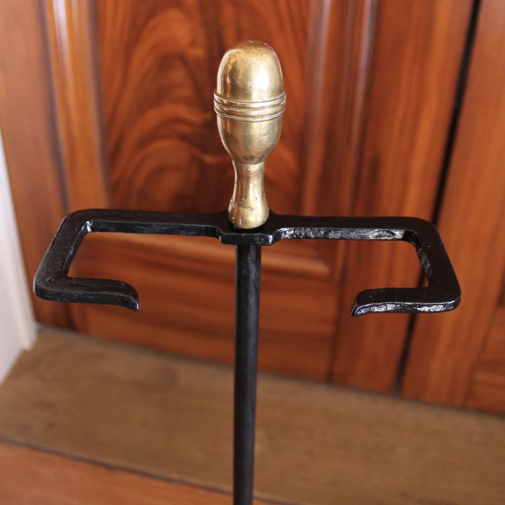 Cast Iron and Brass Antique Fire Tool Stand