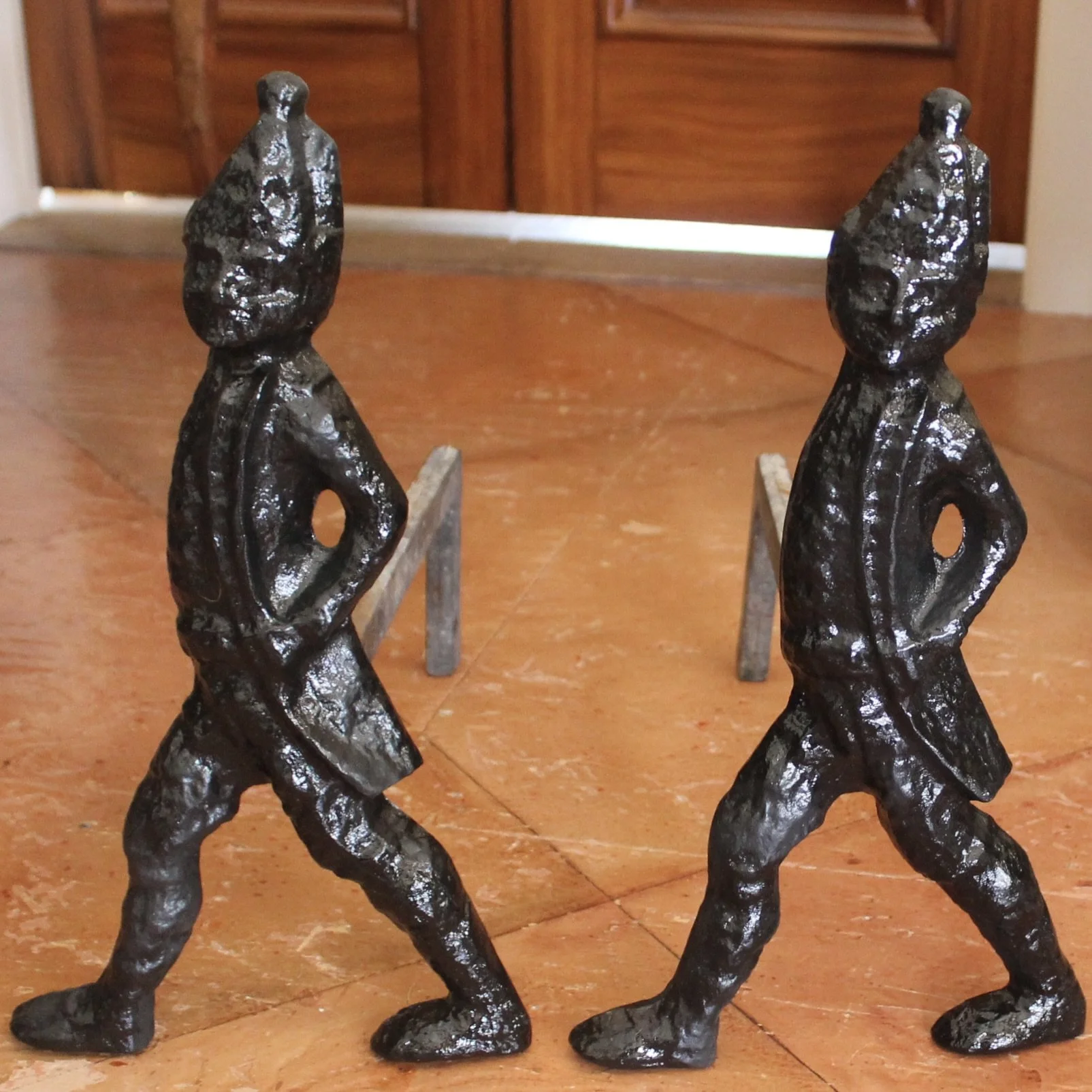 Harvin Cast Iron “Hessian Soldier” Andirons