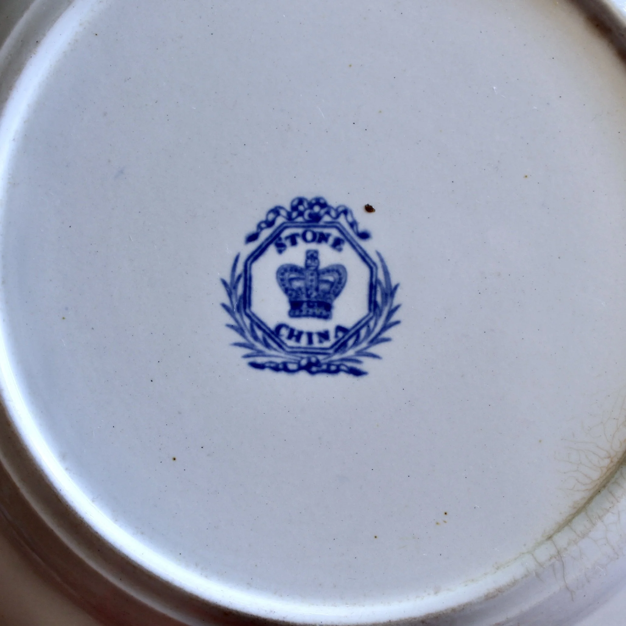 English Ironstone Porcelain “Flying Bird” Pattern