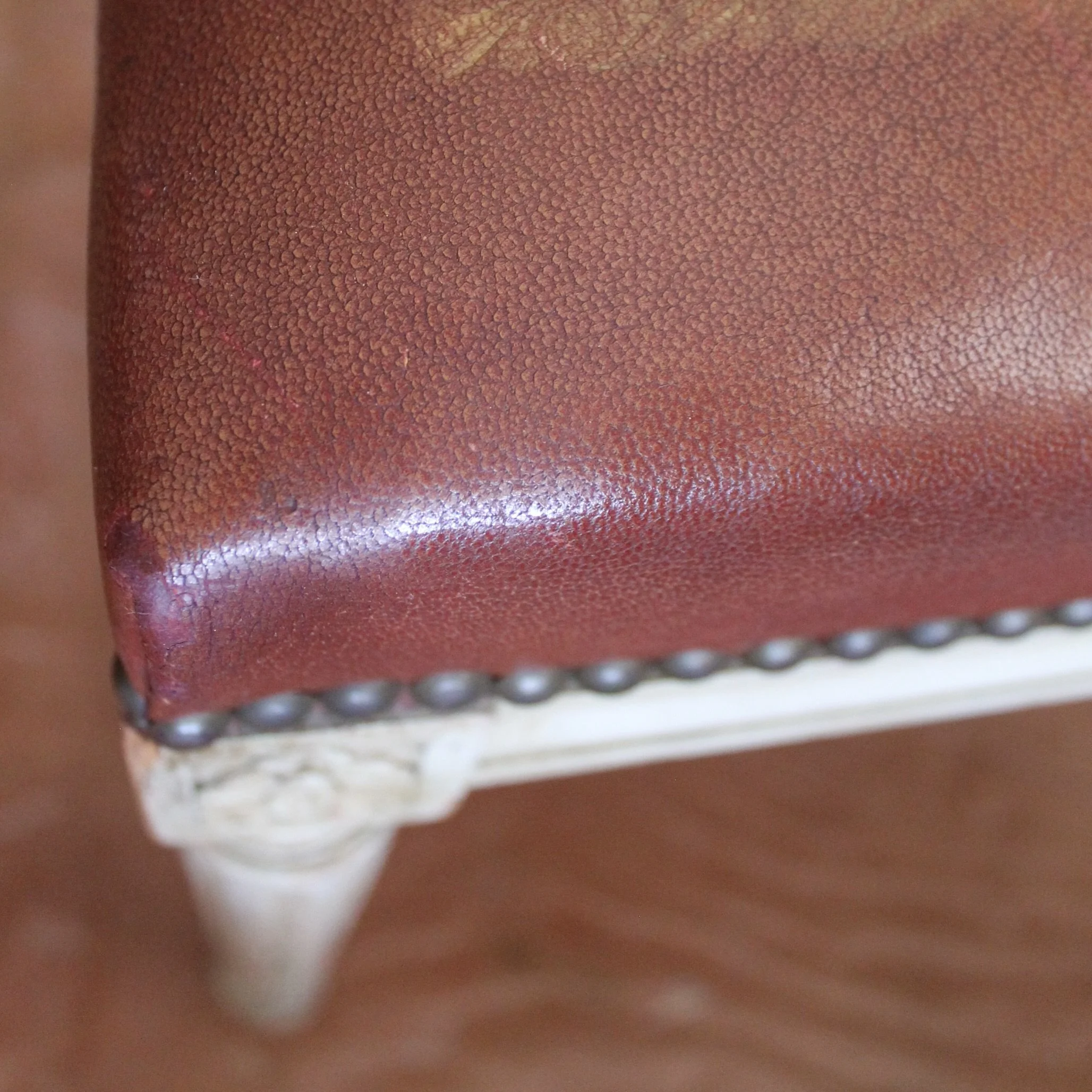 Set of Six French Painted Dining Chairs, Louis XVI Style