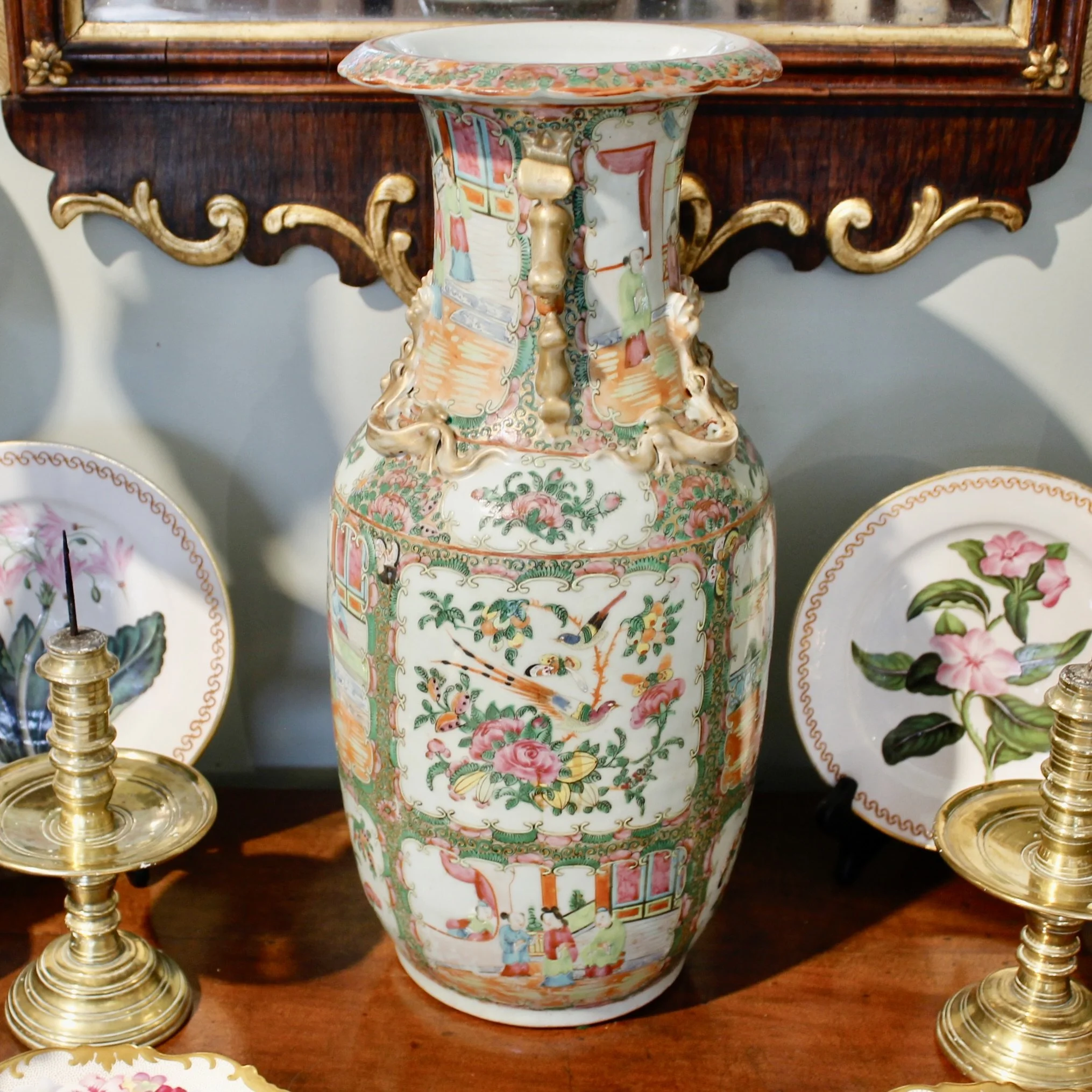 Large Rose Medallion Chinese export porcelain vase