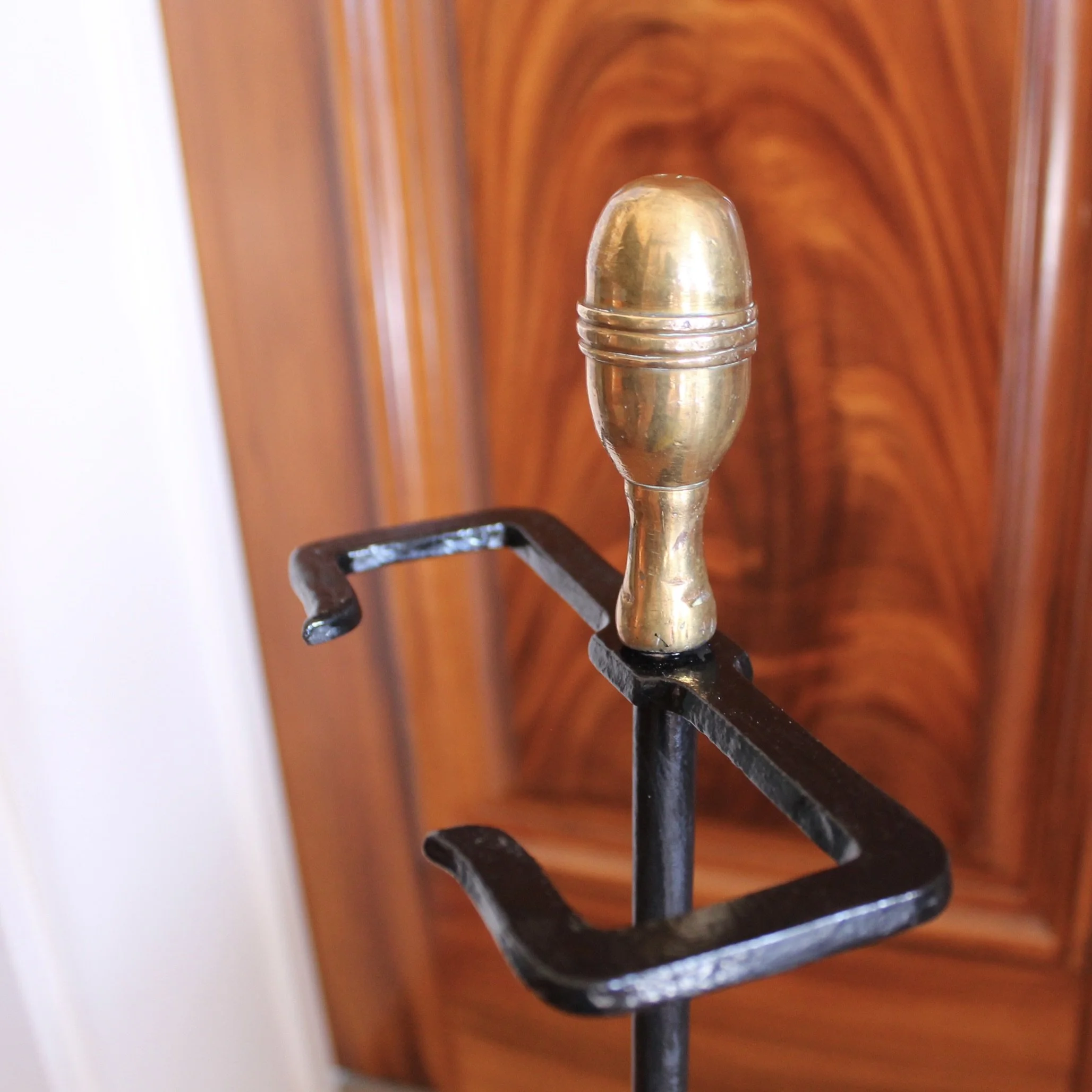 Cast Iron and Brass Antique Fire Tool Stand