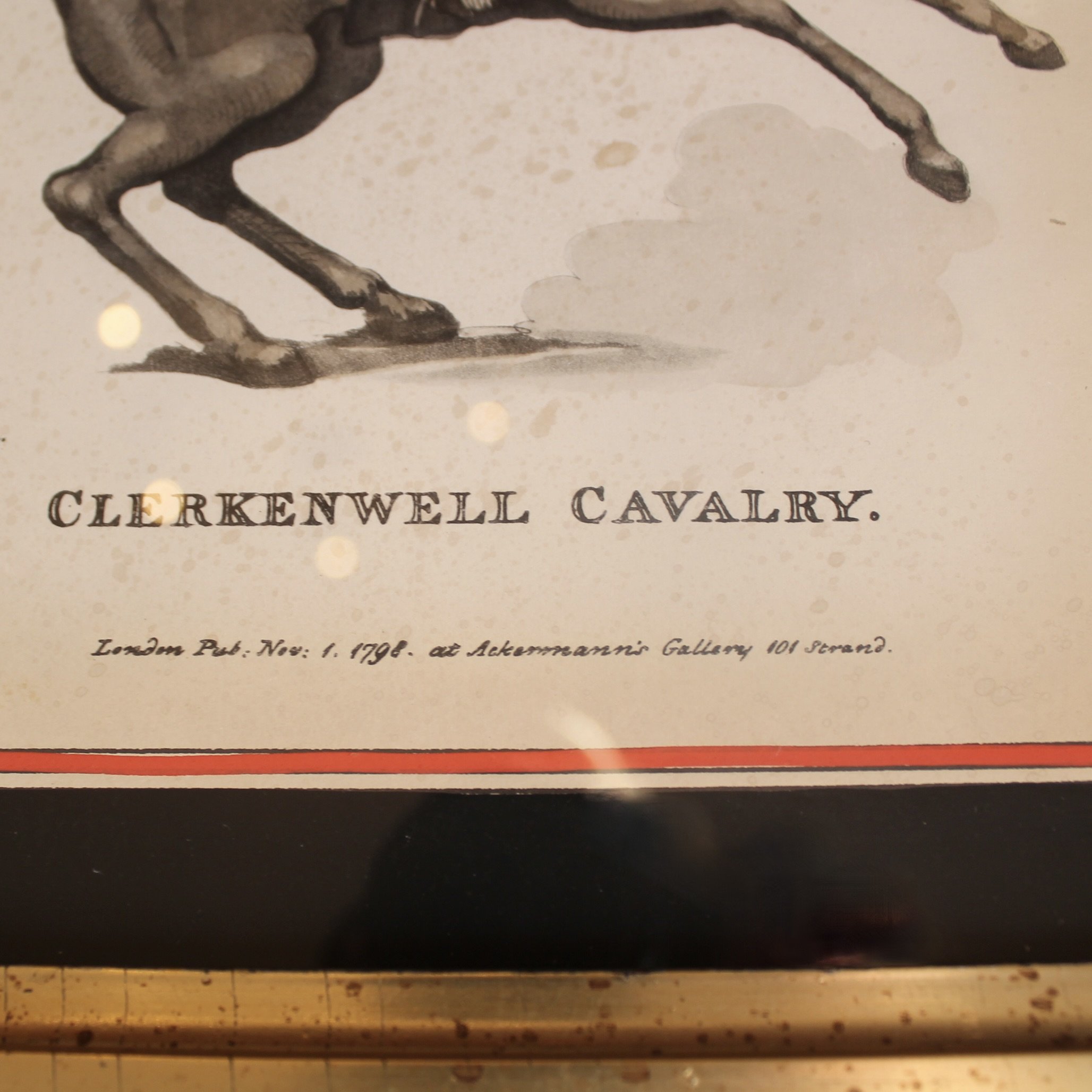 Set of Six Hand Colored Cavalry Prints by Thomas Rowlandson