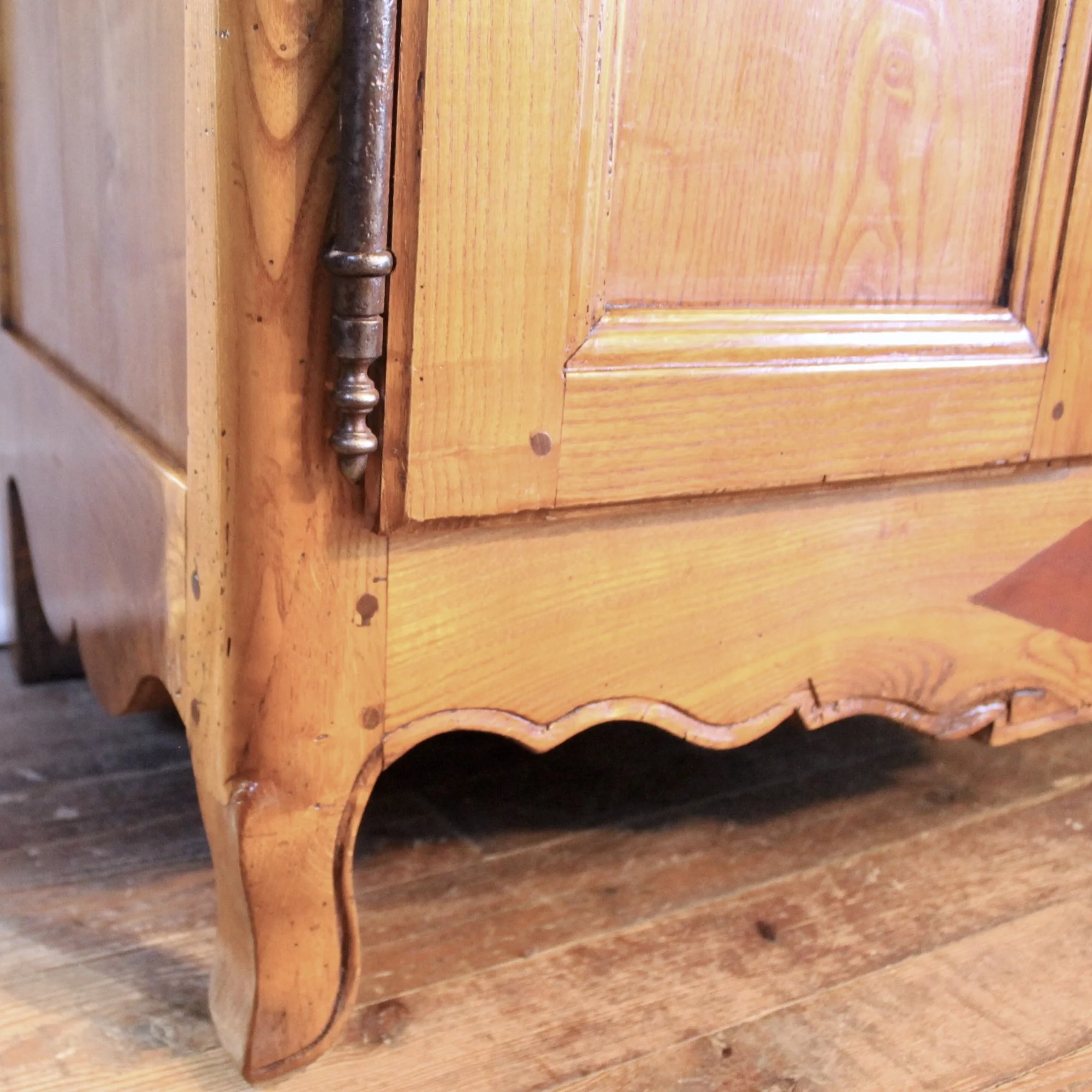 Small French Provincial Elm Cabinet