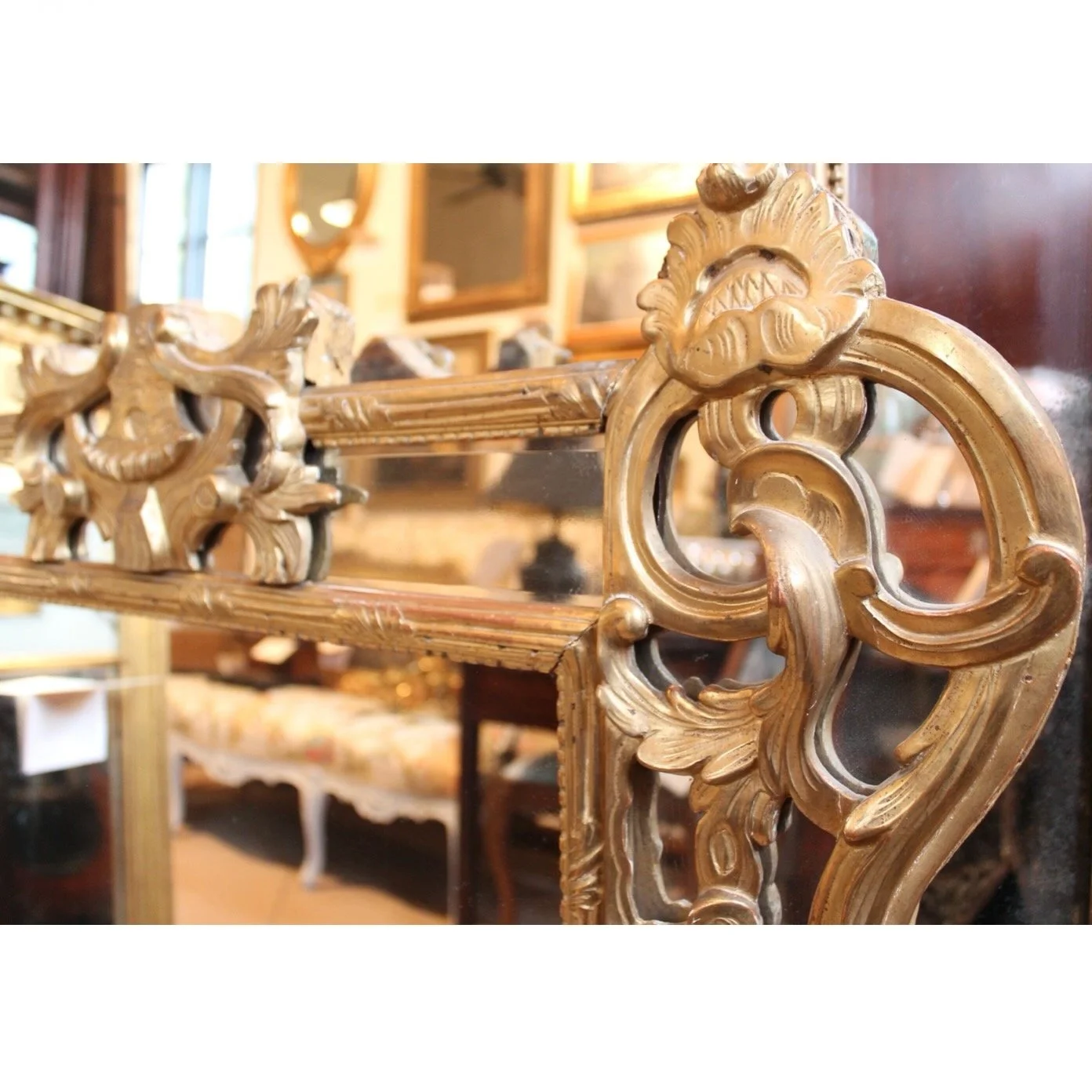 Continental-Giltwood-Louis-XV-Rococo-Overmantel-Or-Pier-Mirror (10)-detail