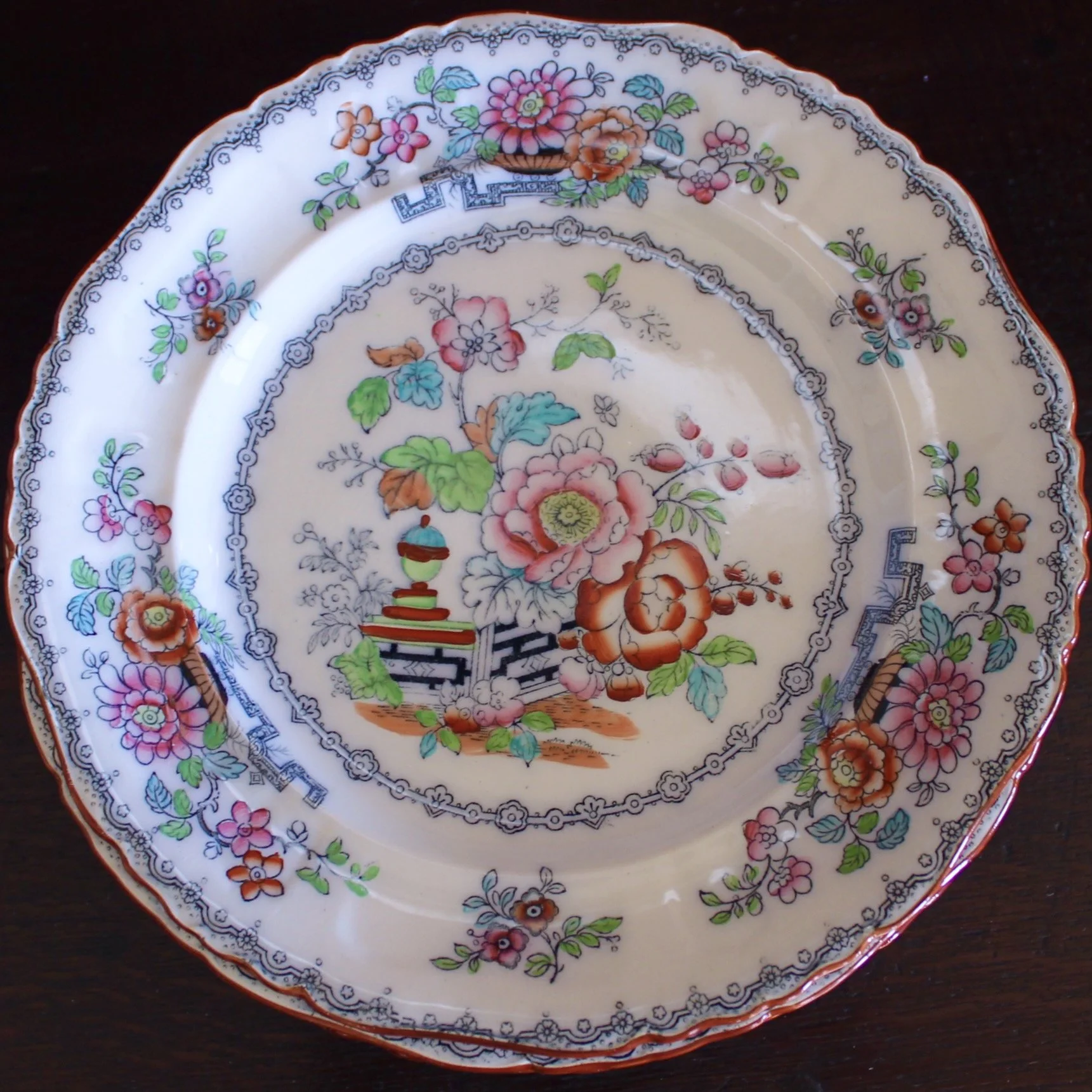 antique English ironstone China dinner set, Minton, Cauldon Ashworth