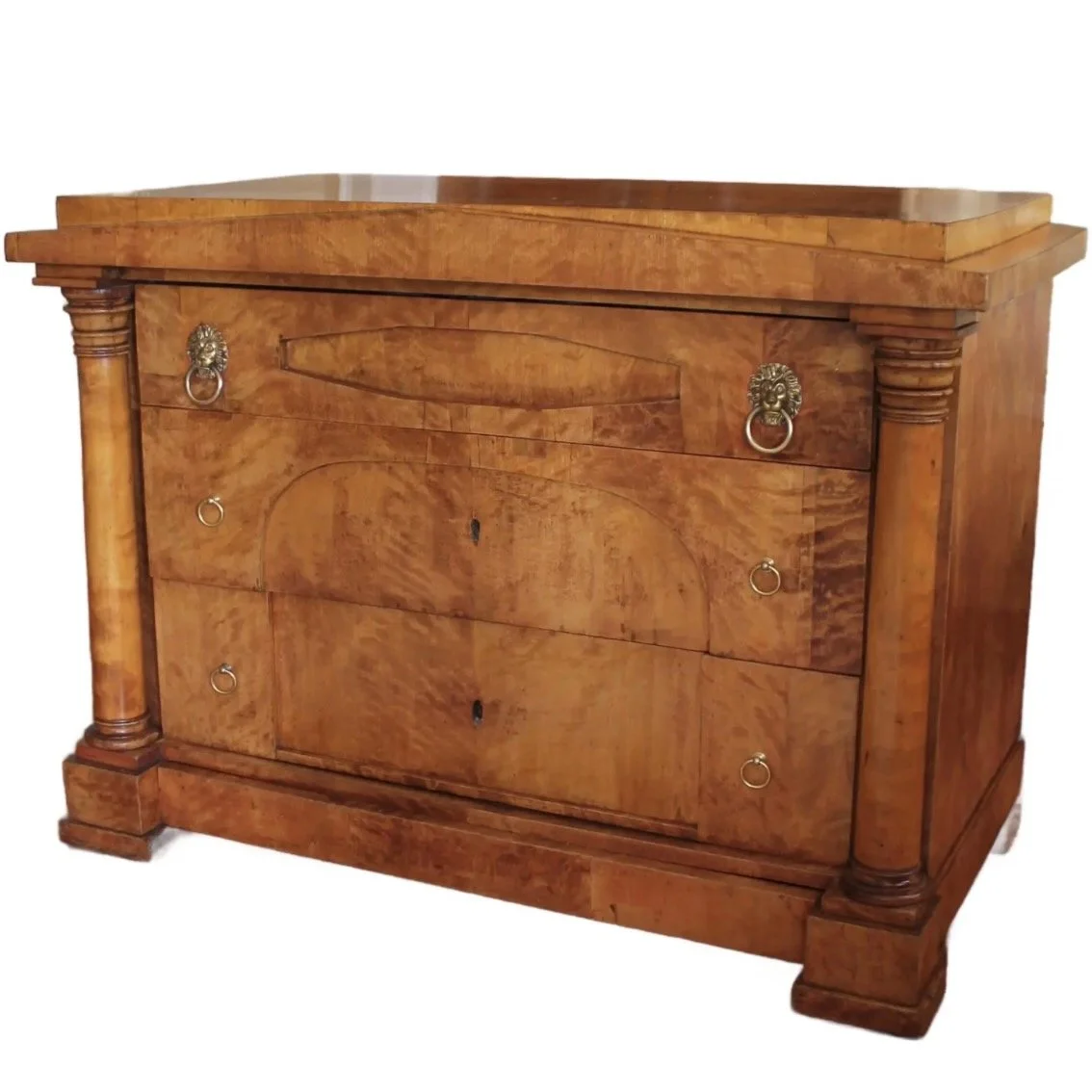 Biedermeier Birch Commode / Chest of Drawers