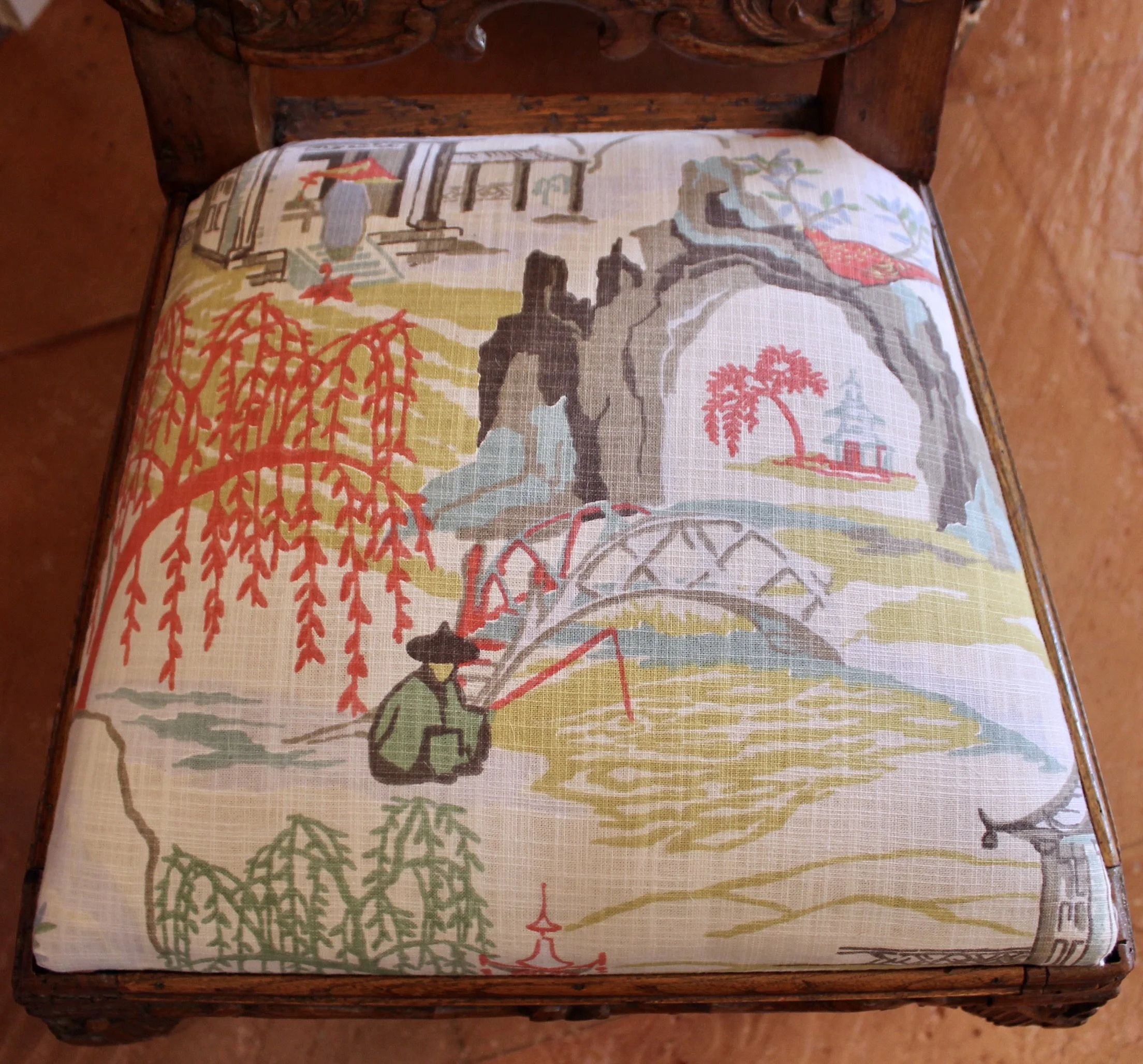 Pair Dutch Rococo Carved Chairs