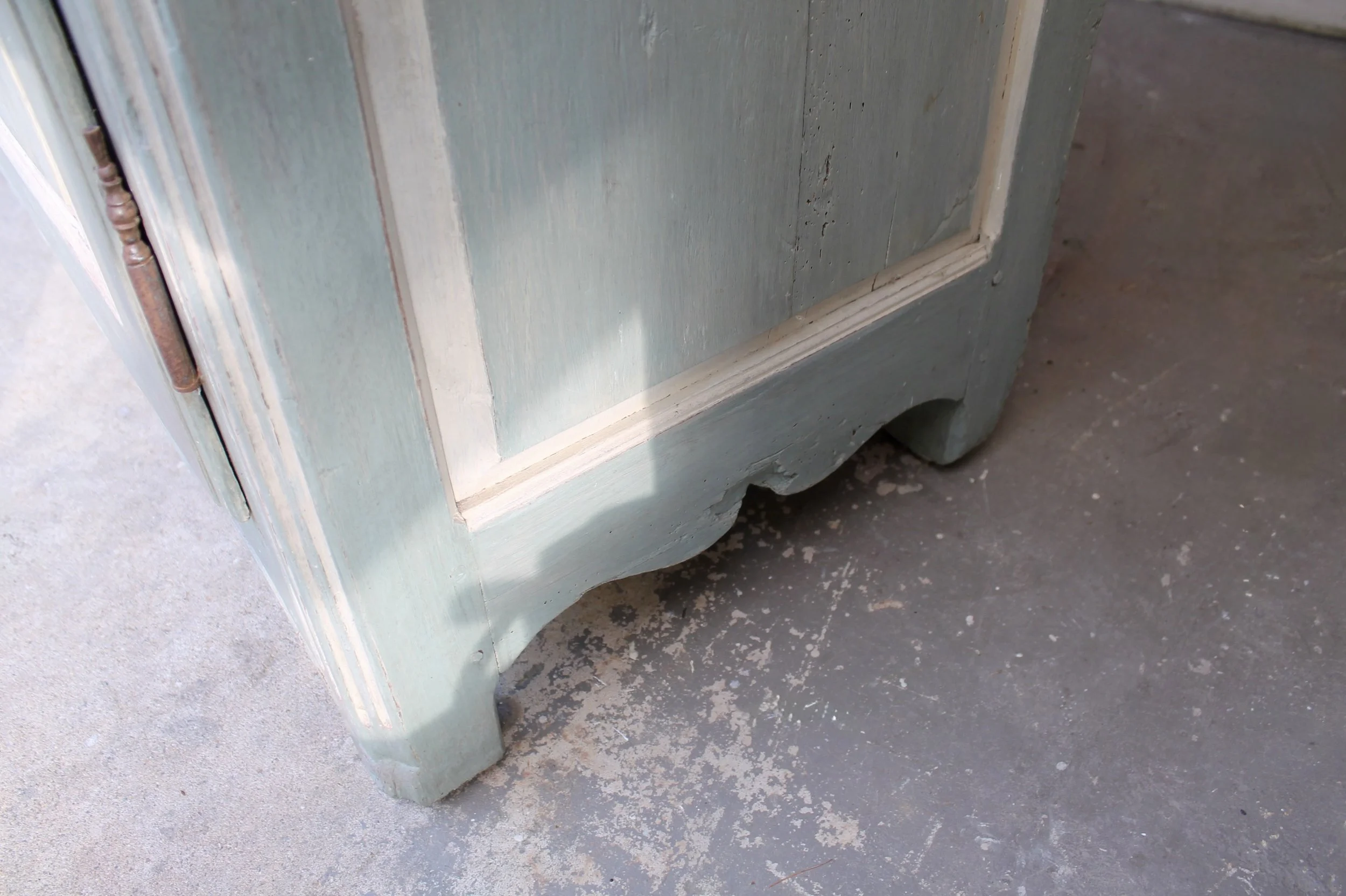 French Provincial Blue Painted Sideboard Buffet