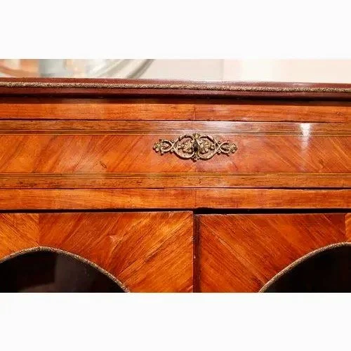 antique-French-tulipwood-marquetry-French-glass-front-cabinet (2)