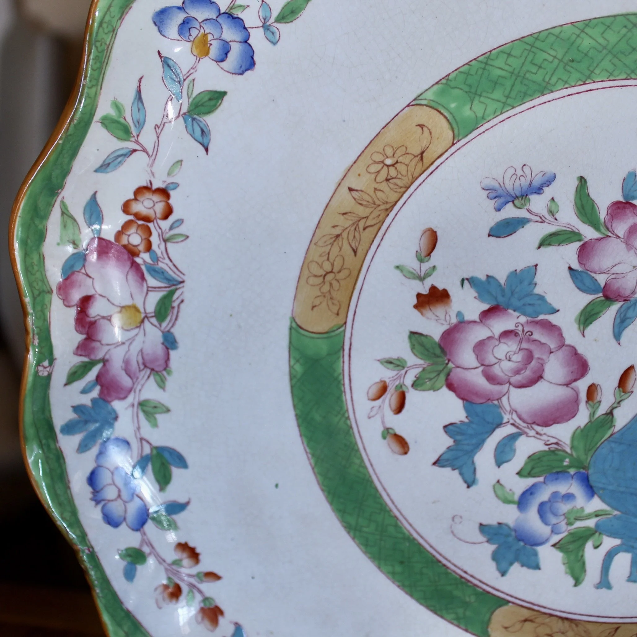 antique English ironstone China dinner set, Minton, Cauldon Ashworth