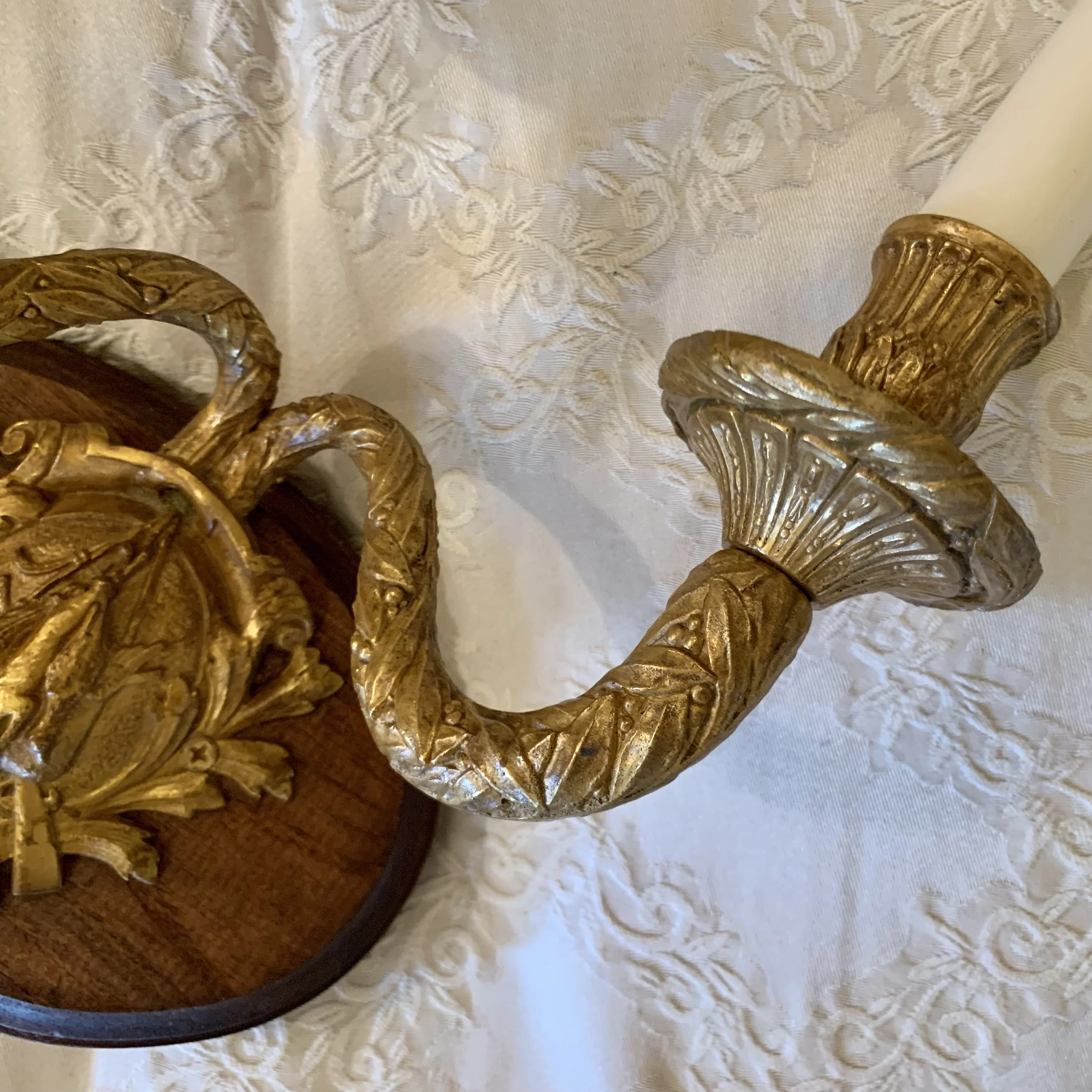 Antique French Napoleon III Gilt Bronze Sconces