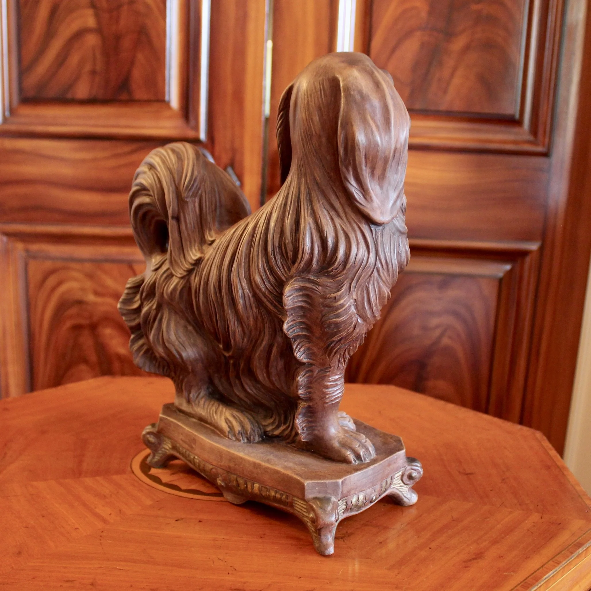 Large Terracotta King Charles Spaniel sculpture