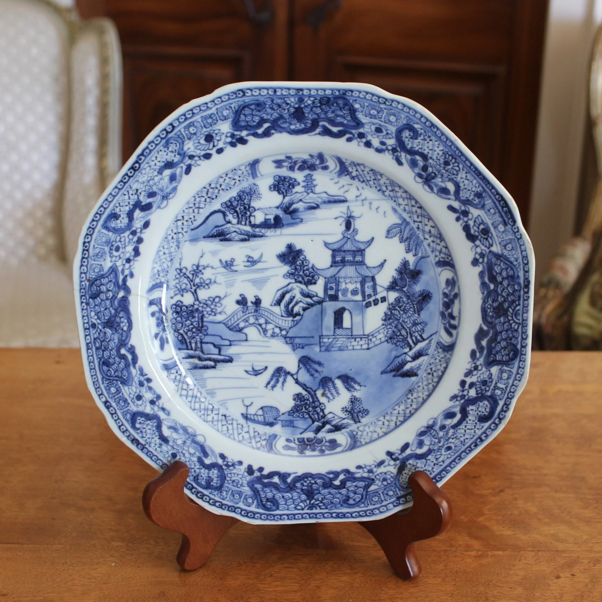 Chinese Export Porcelain Dishes, Blue and White
