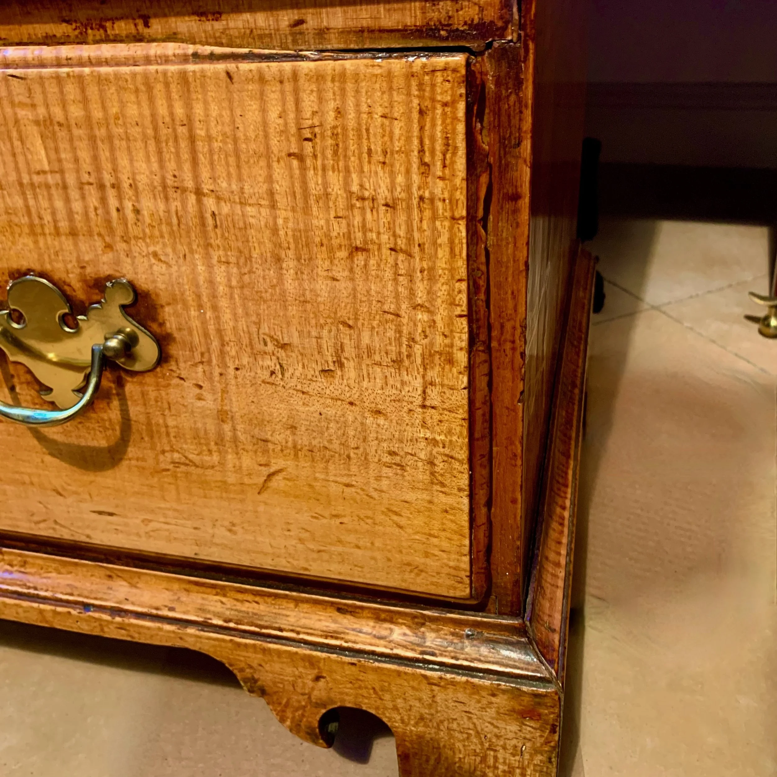 New-England-Tiger-Maple-Tall-chest-of-drawers-#1.jpeg