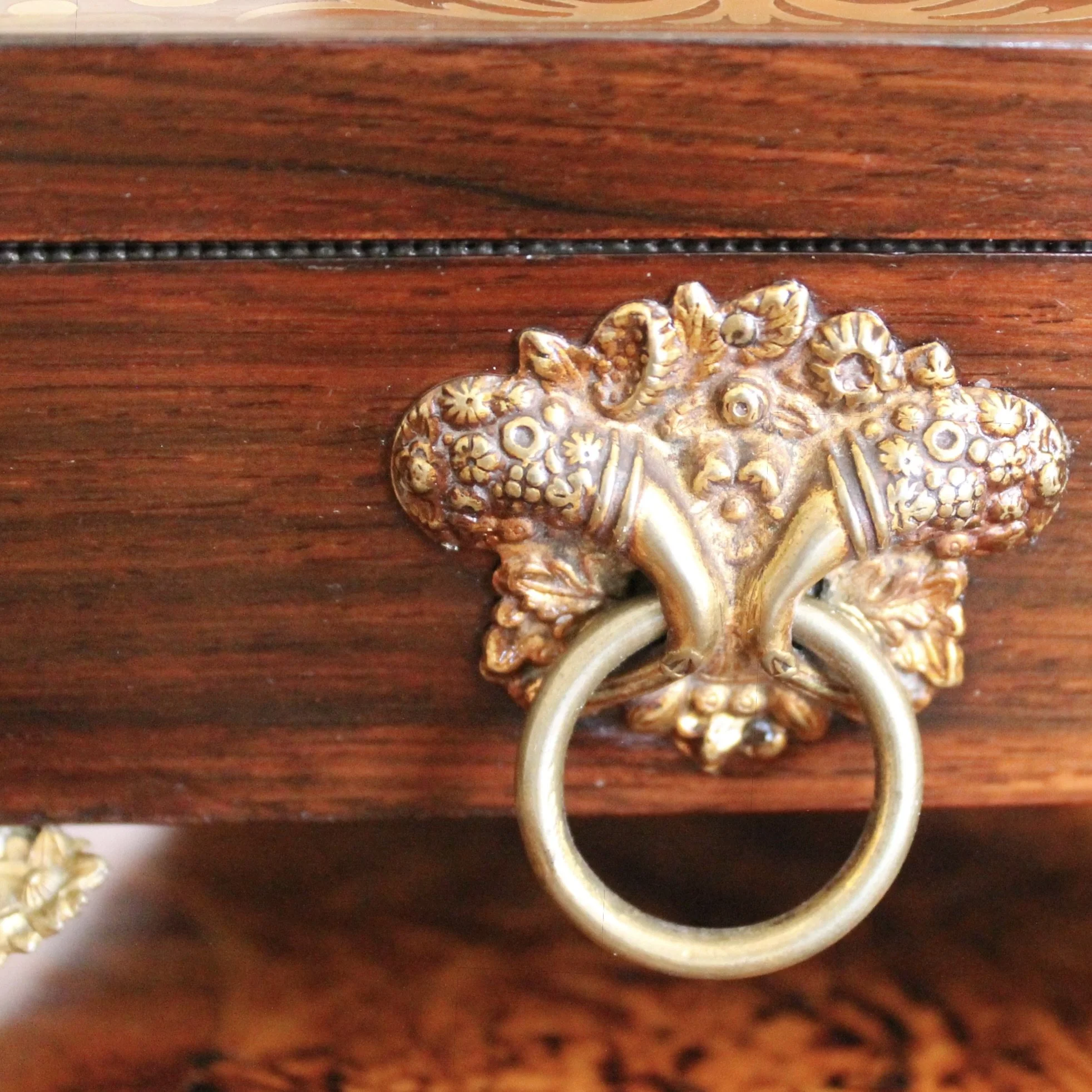 Regency Period Brass Inlaid Rosewood Box