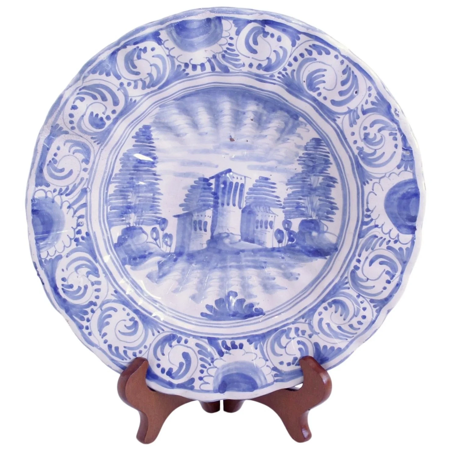 Antique Portuguese Faience charger plate