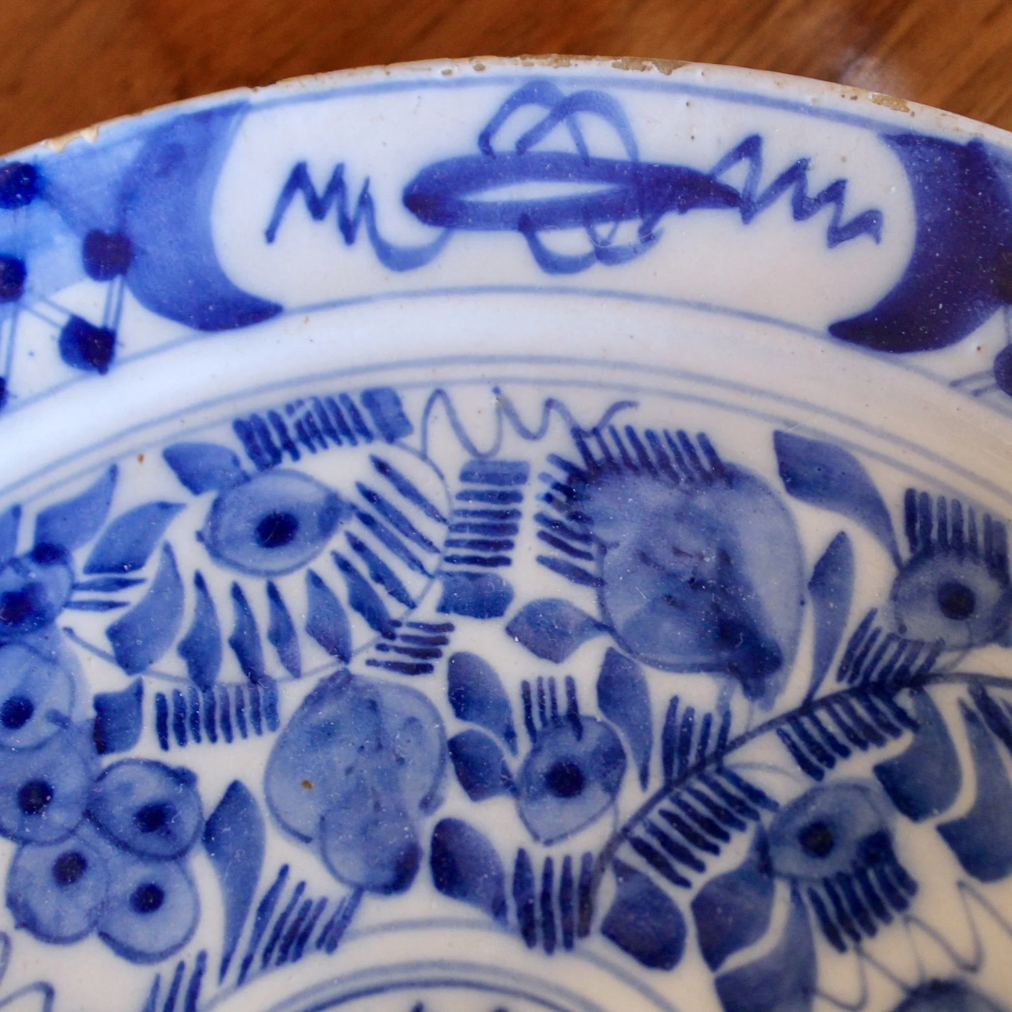 Trio of Blue and White Delft Plates