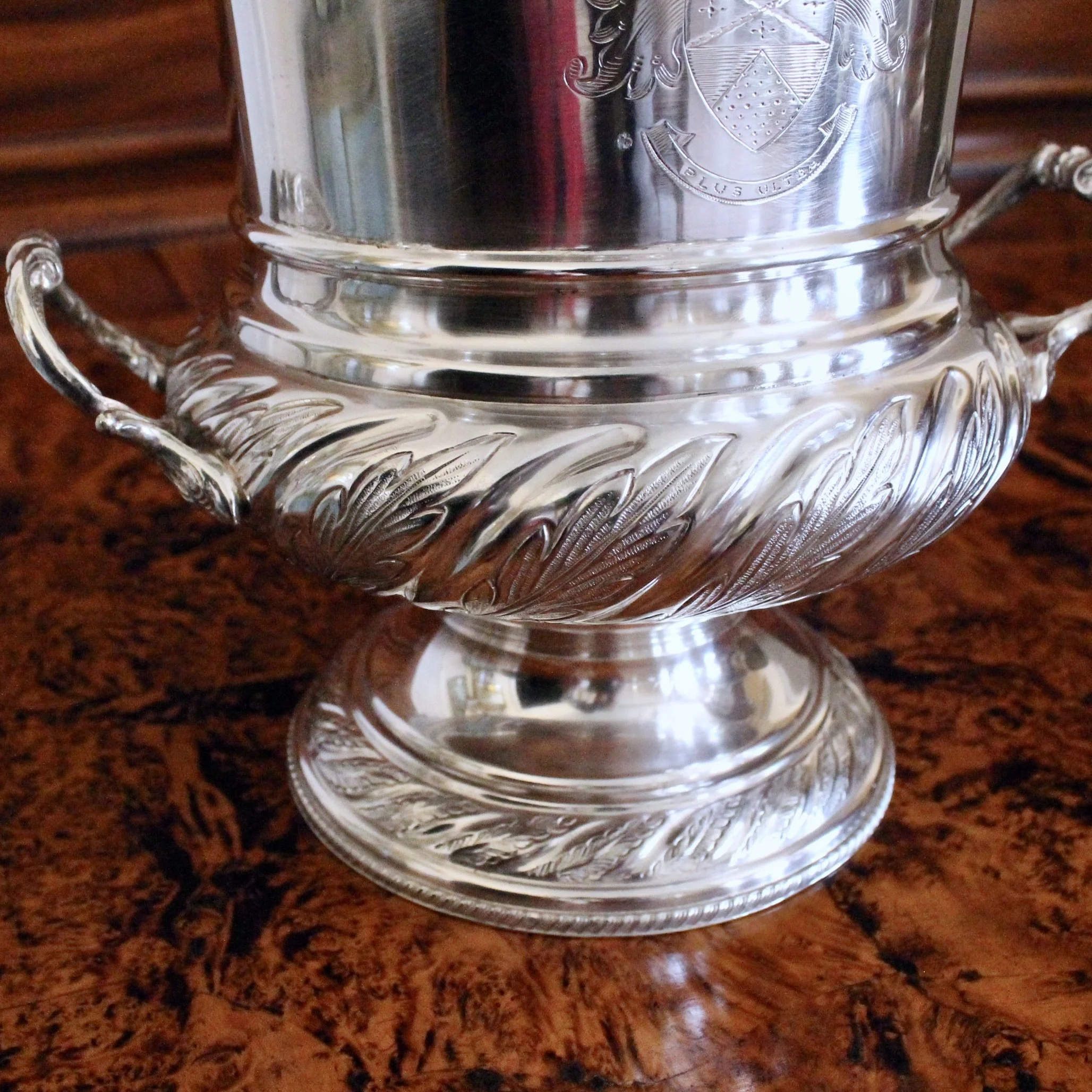 English Silver Plate Campagna Urns,  Champagne / Wine Coolers
