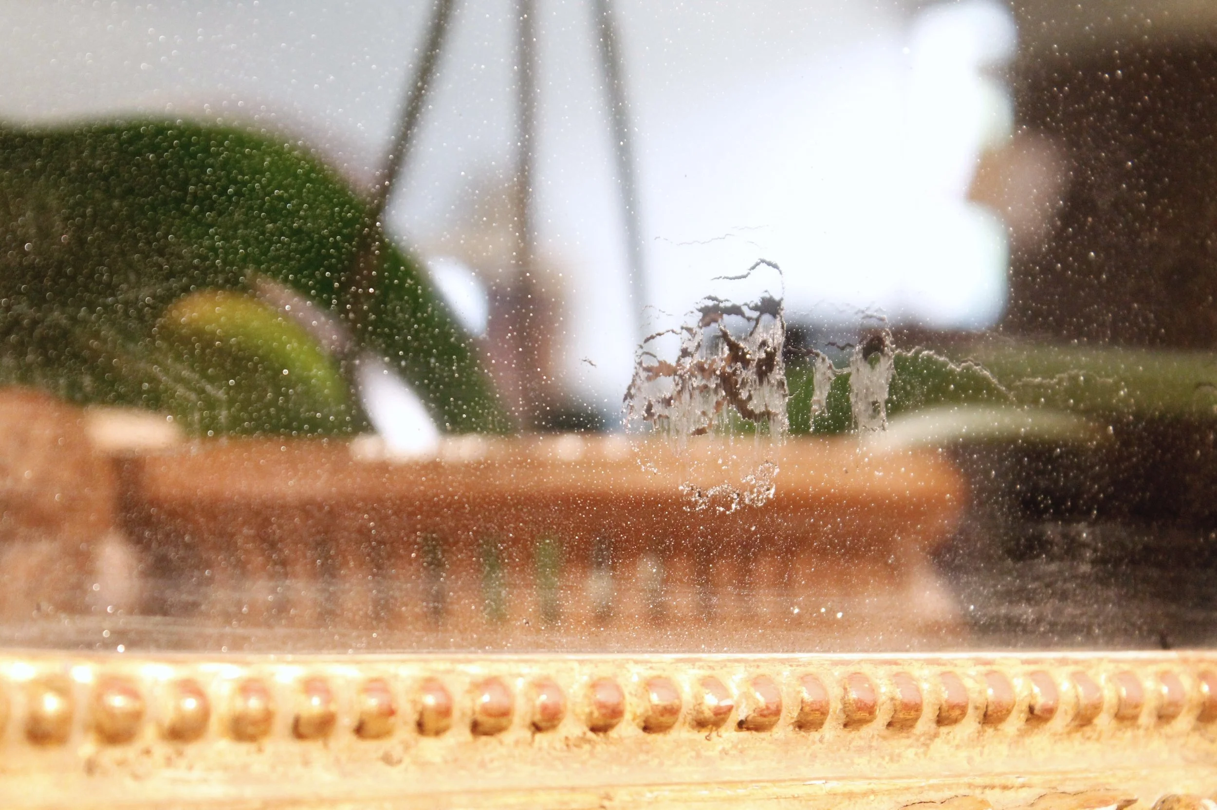 Large Italian Neoclassical Period Gilt Wood Mirror with Urn Crest