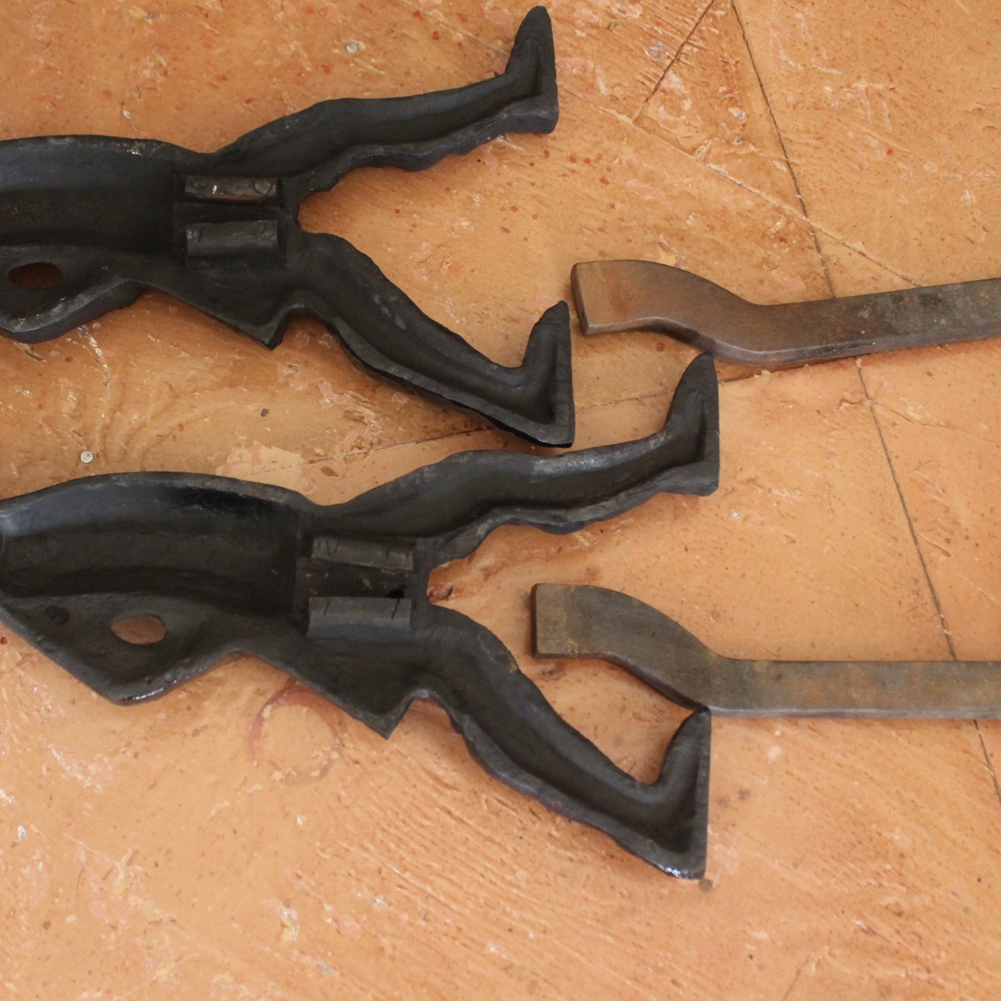 Harvin Cast Iron “Hessian Soldier” Andirons