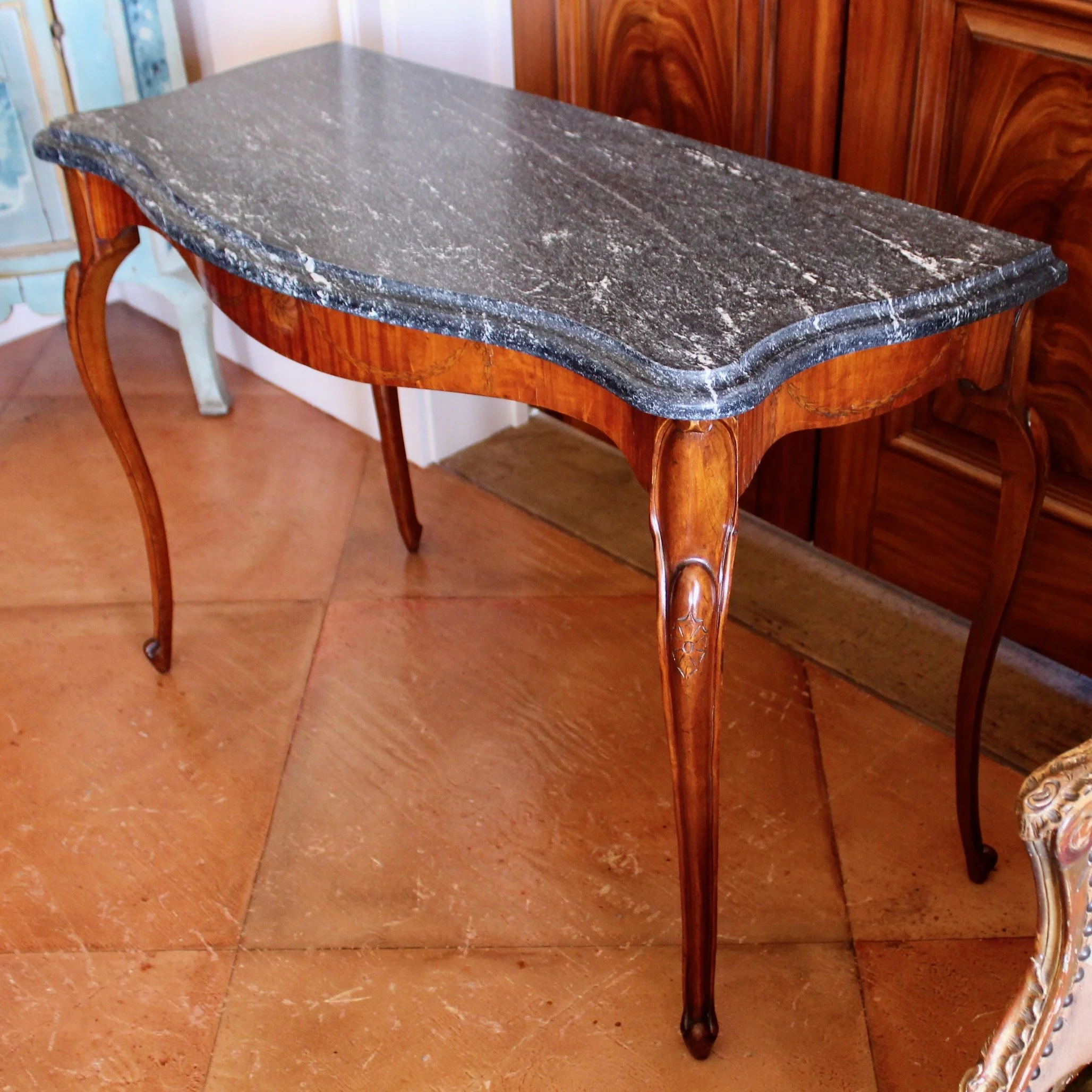 Pair-Edwardian-Satinwood-Marquetry-Console-Tables-With-Marble-Top