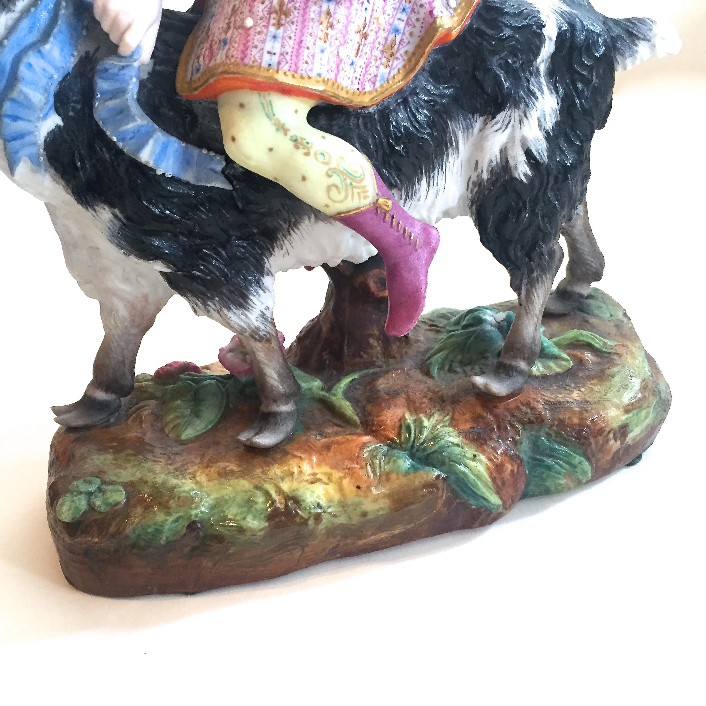 Count Bruhl's Tailor, Bisque Porcelain Goat and Rider, Vion et Baury
