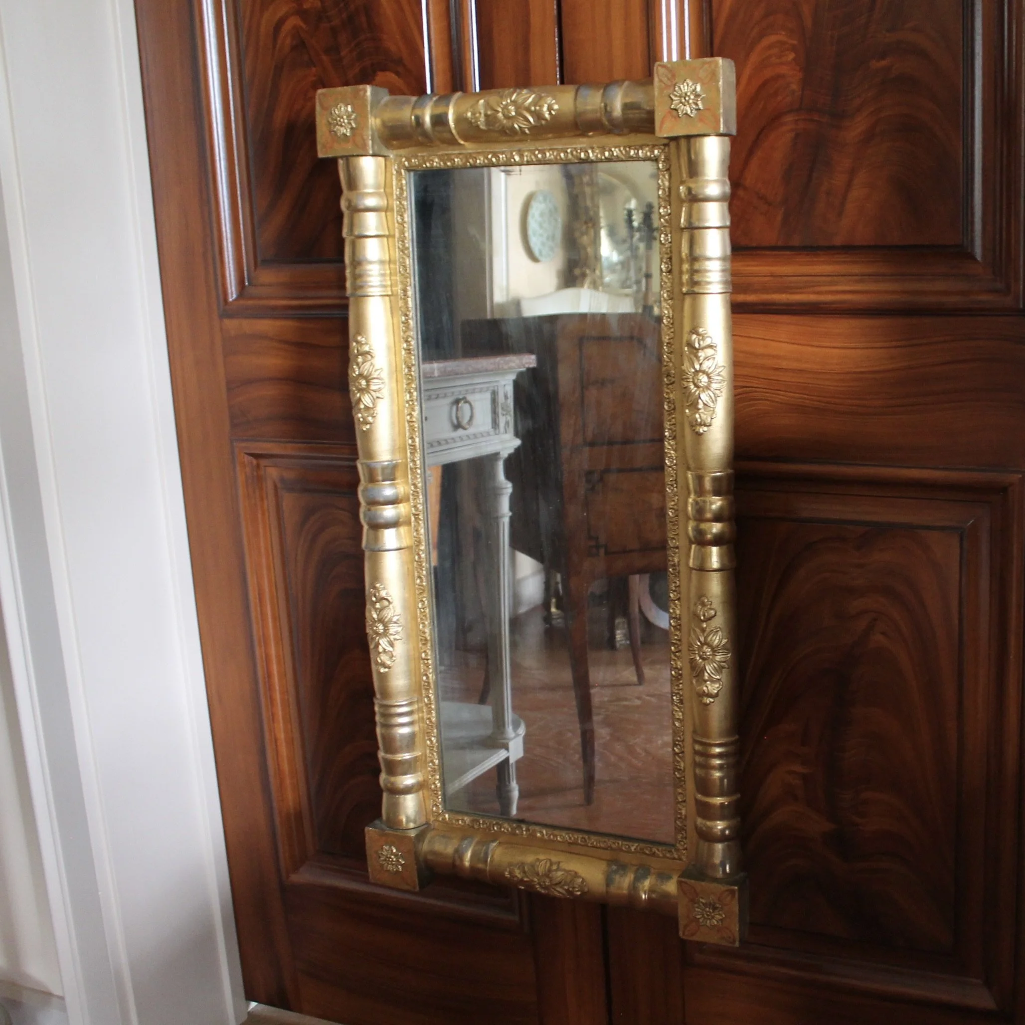 American Sheraton Giltwood Mirror