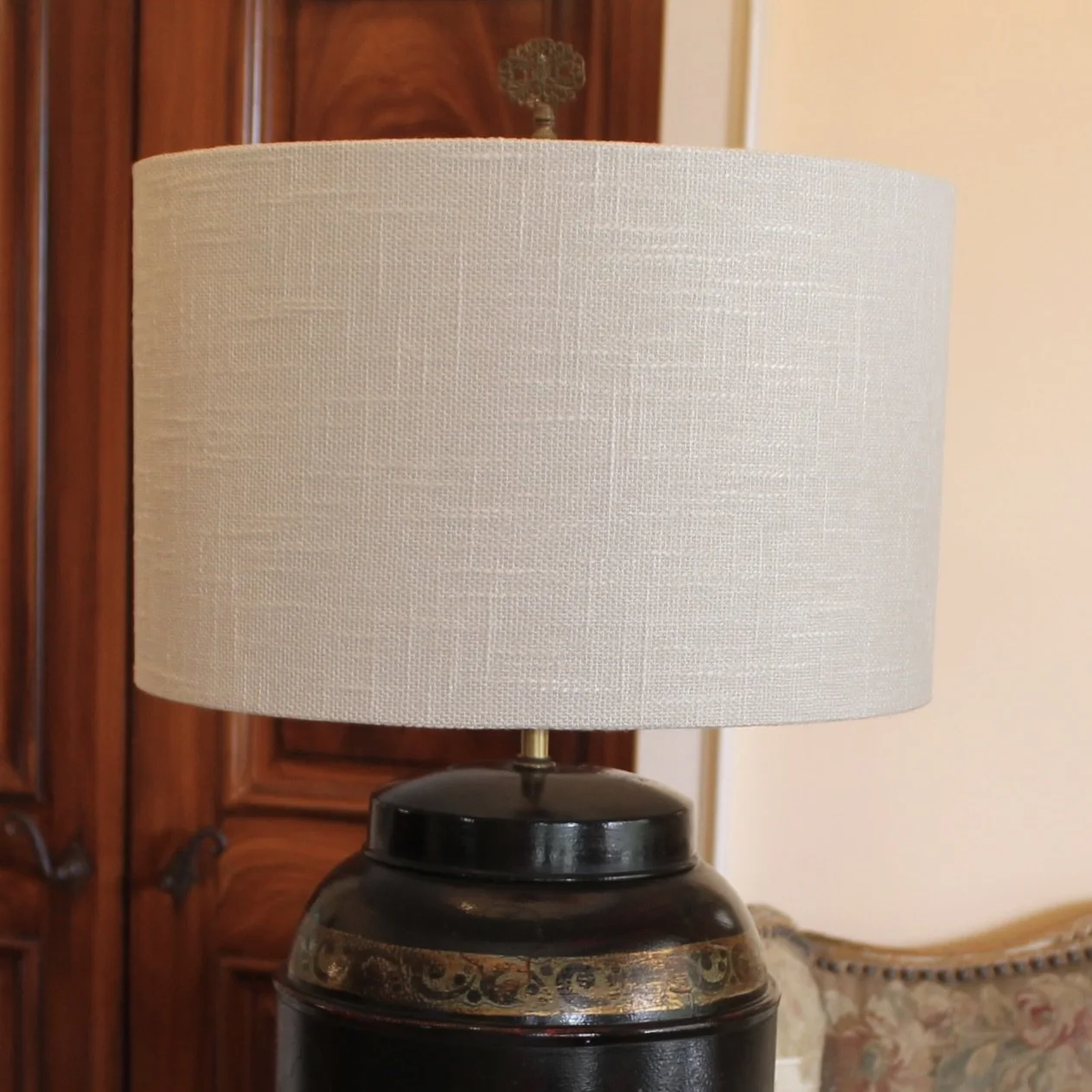 Painted Tôle Tea Canister Lamp