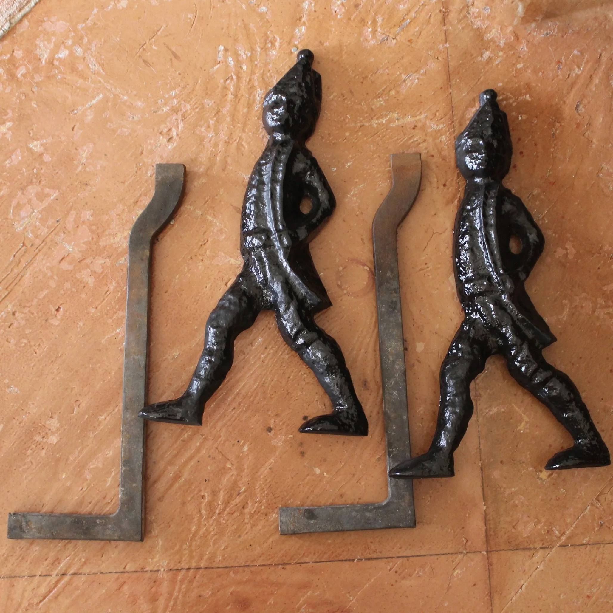 Harvin Cast Iron “Hessian Soldier” Andirons