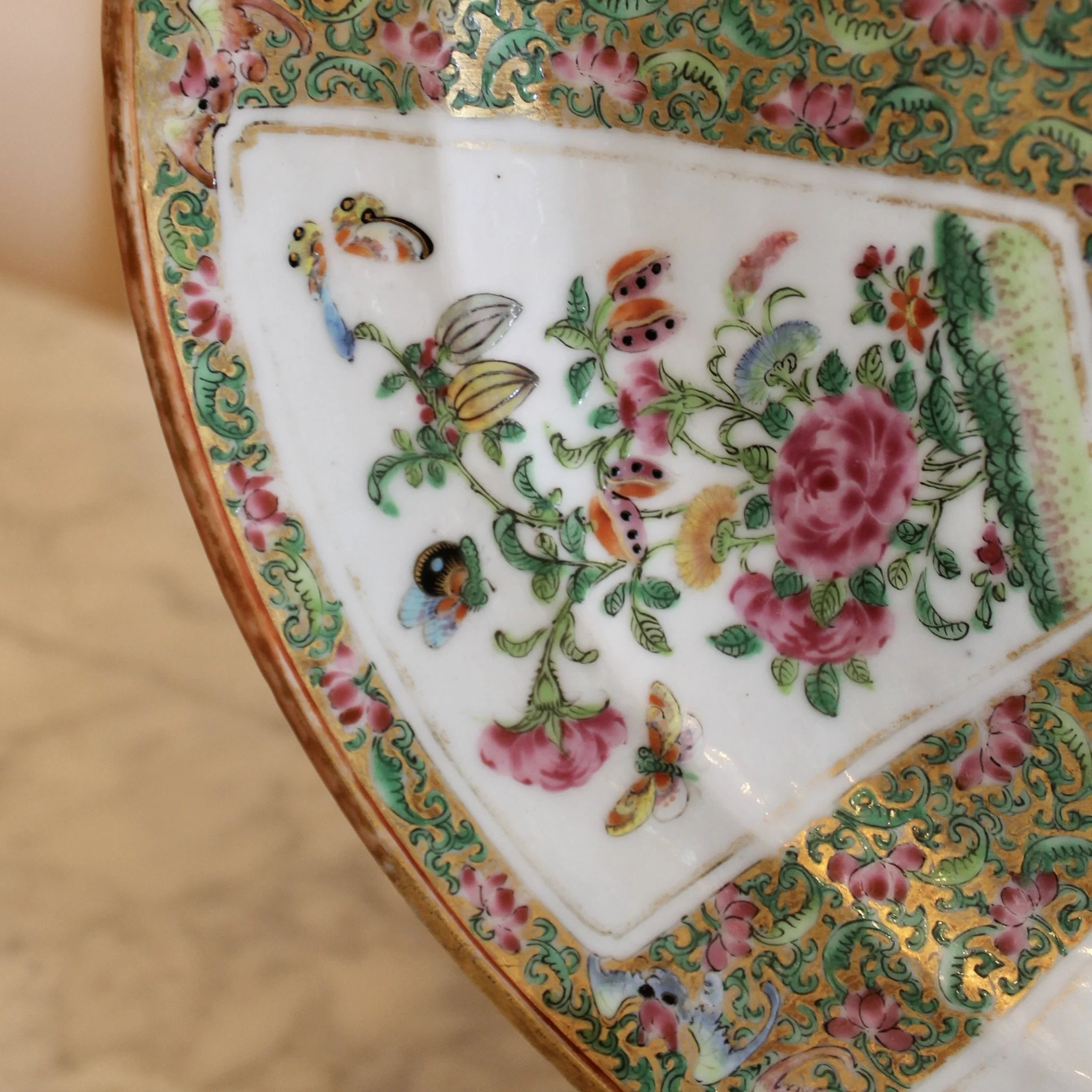 Chinese Export Rose Canton Platter