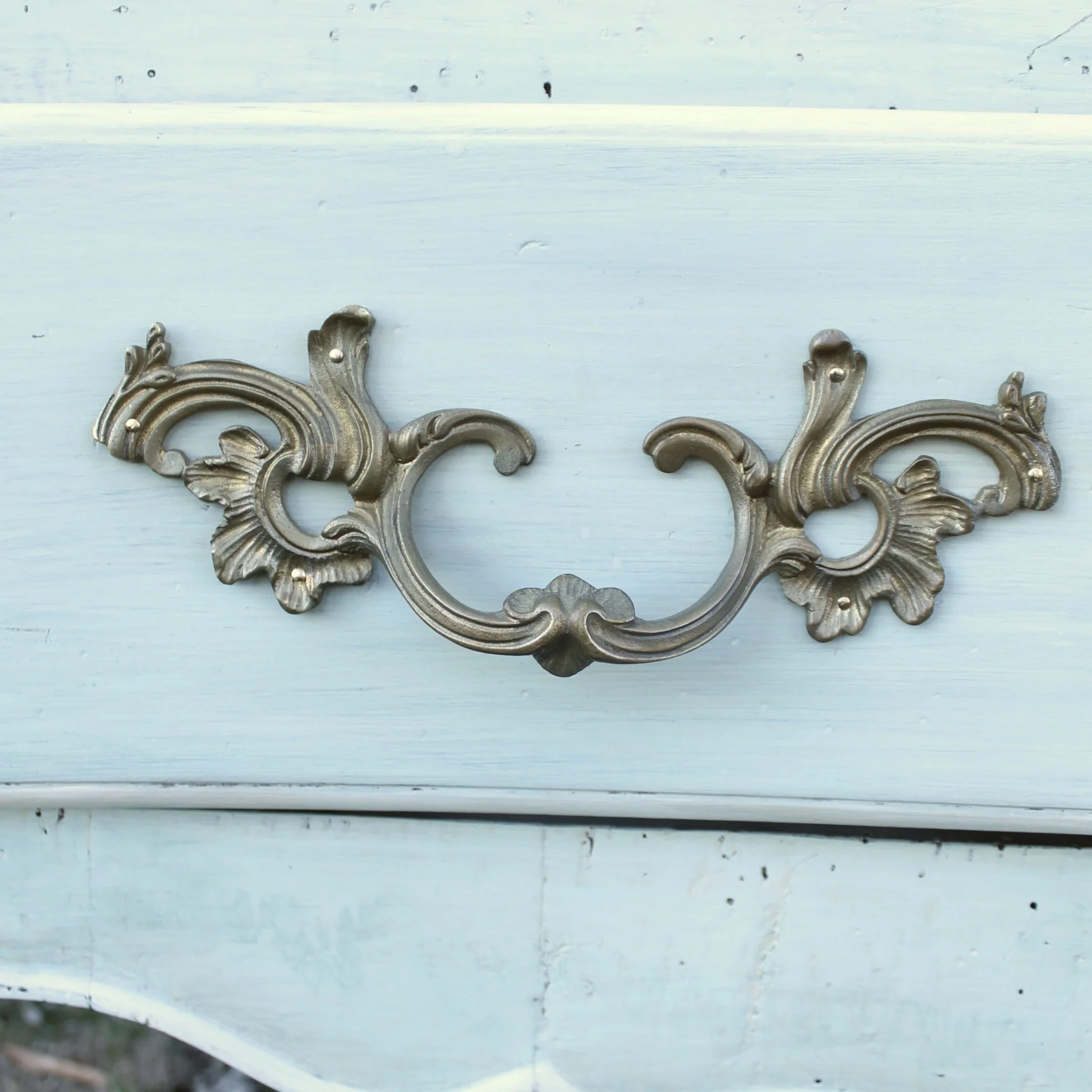 Louis XV Period Provincial Commode in Celadon Blue Paint