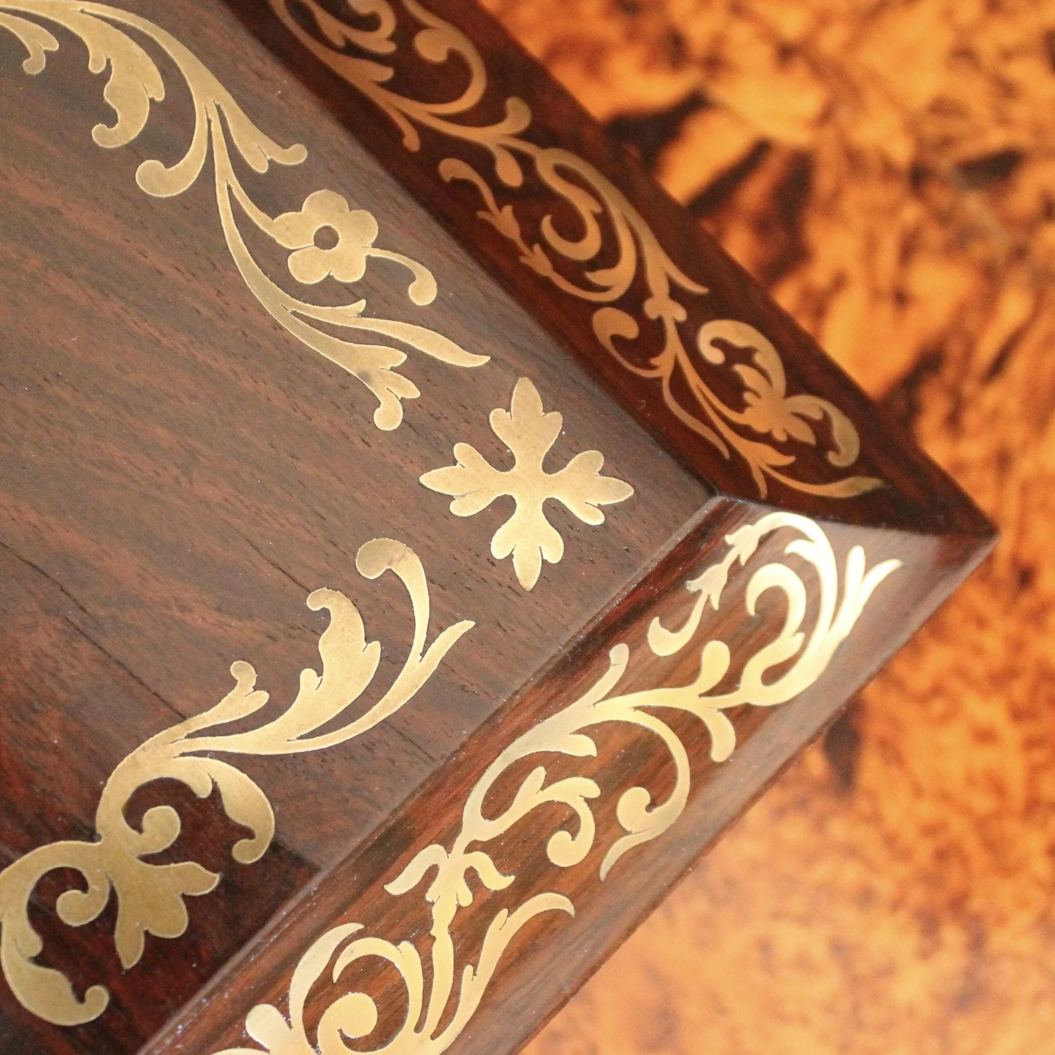 Regency Period Brass Inlaid Rosewood Box