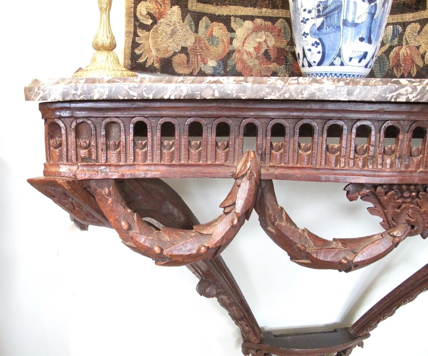 Louis-XVI-Period-Marble-Topped-French-Neoclassical-Console-Table-18th-Century (4)