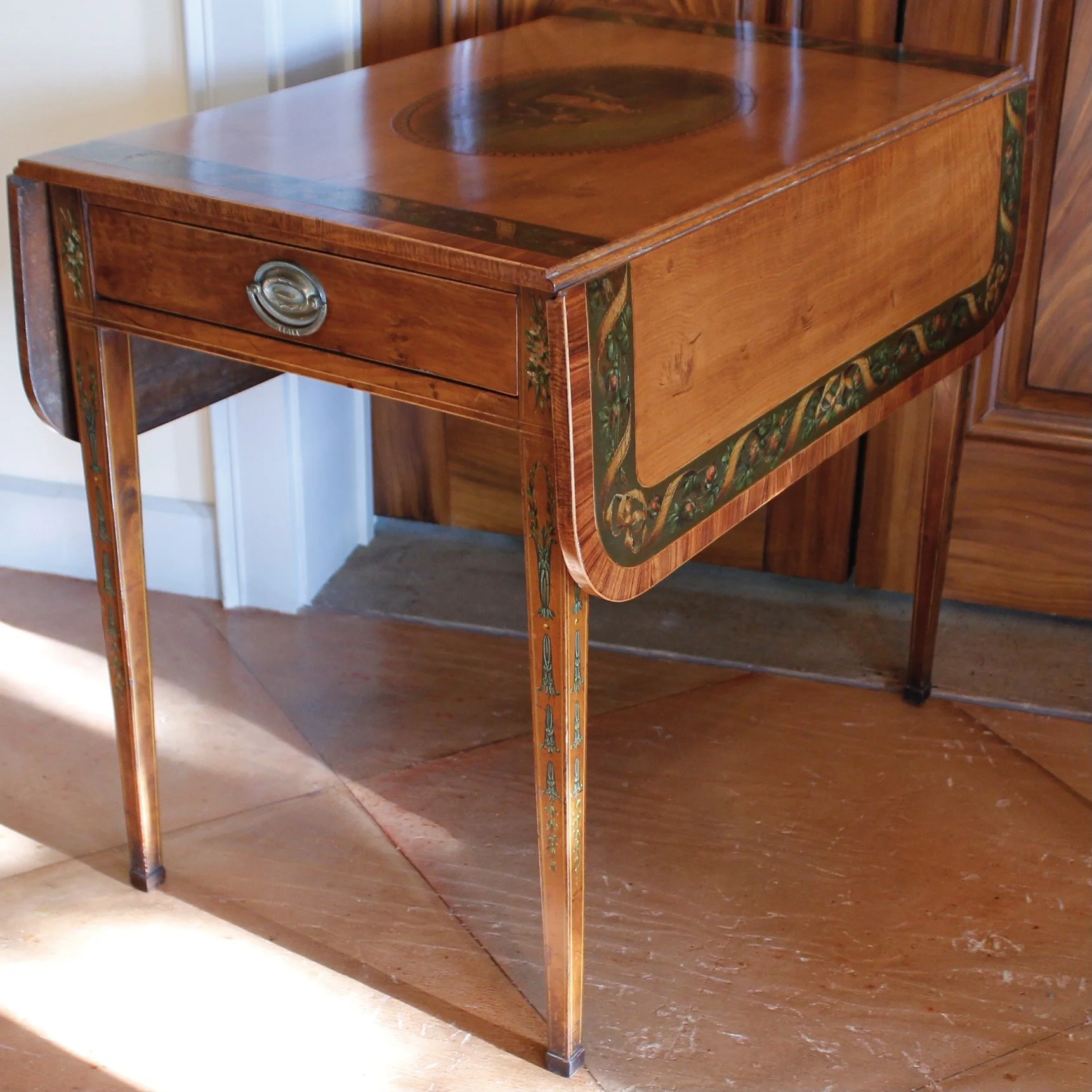 George III Harewood Pembroke Table with painted