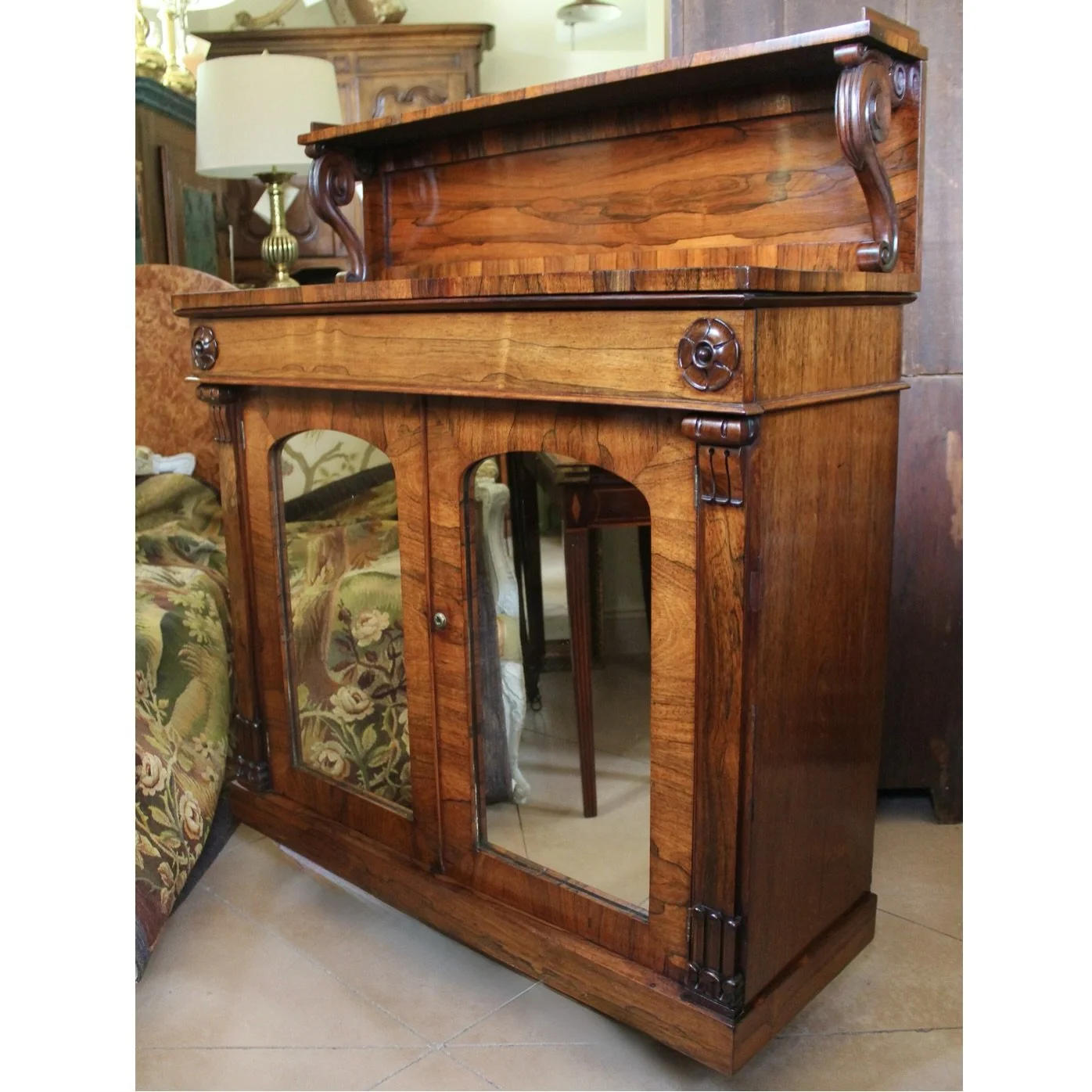 English Regency Georgian Rosewood Chiffonier Cabinet