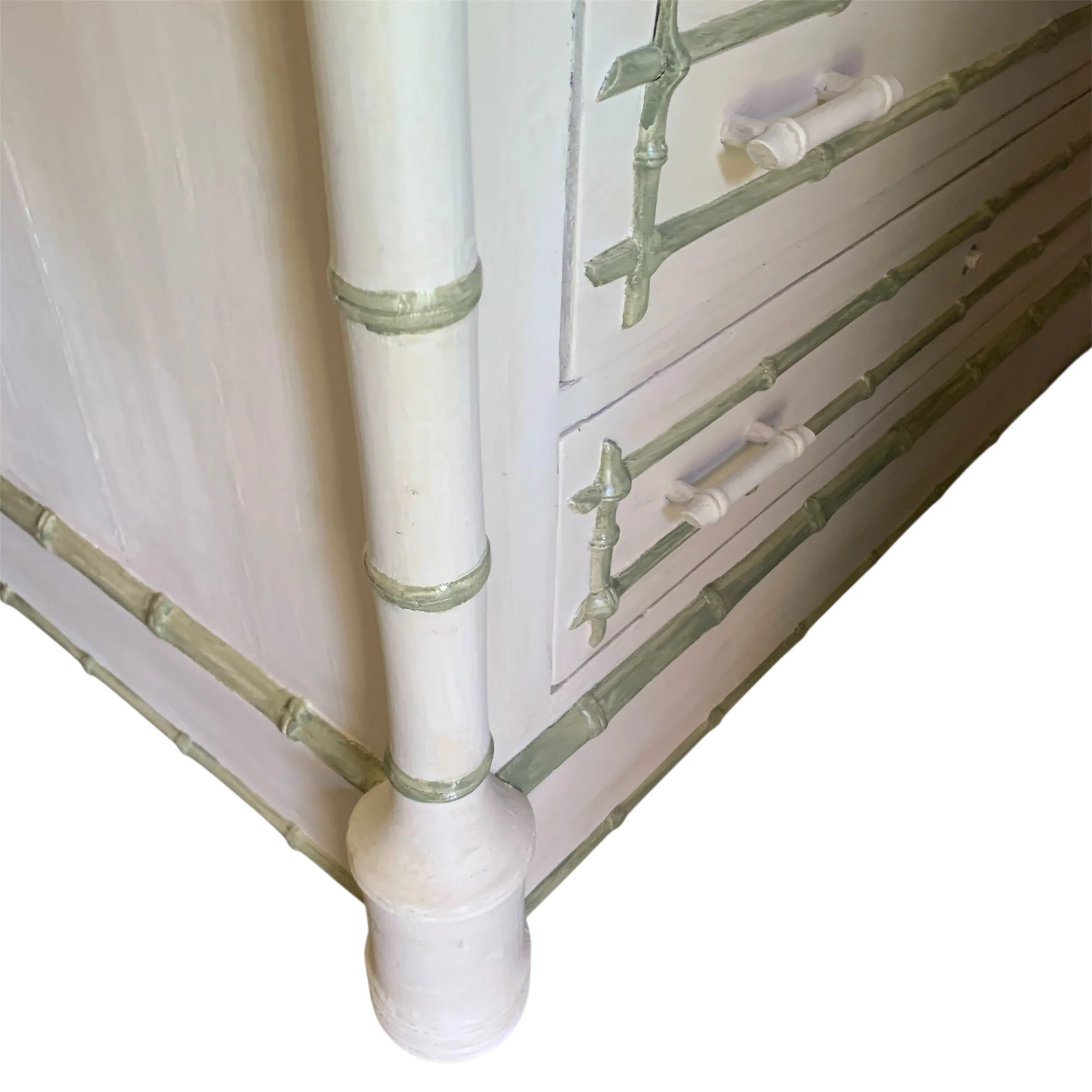 Small Antique French Chest of Drawers Bamboo Mouldings