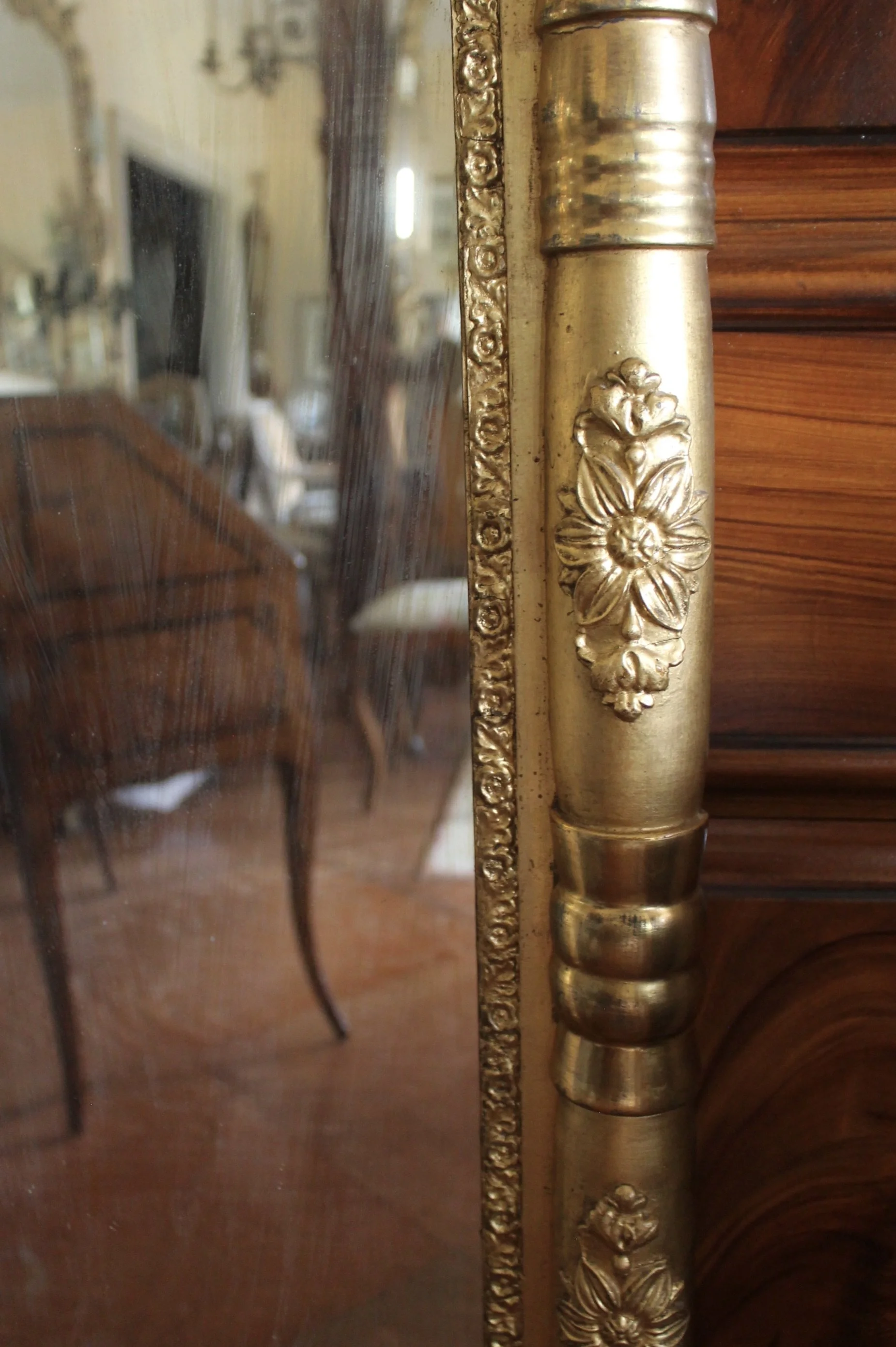 American Sheraton Giltwood Mirror