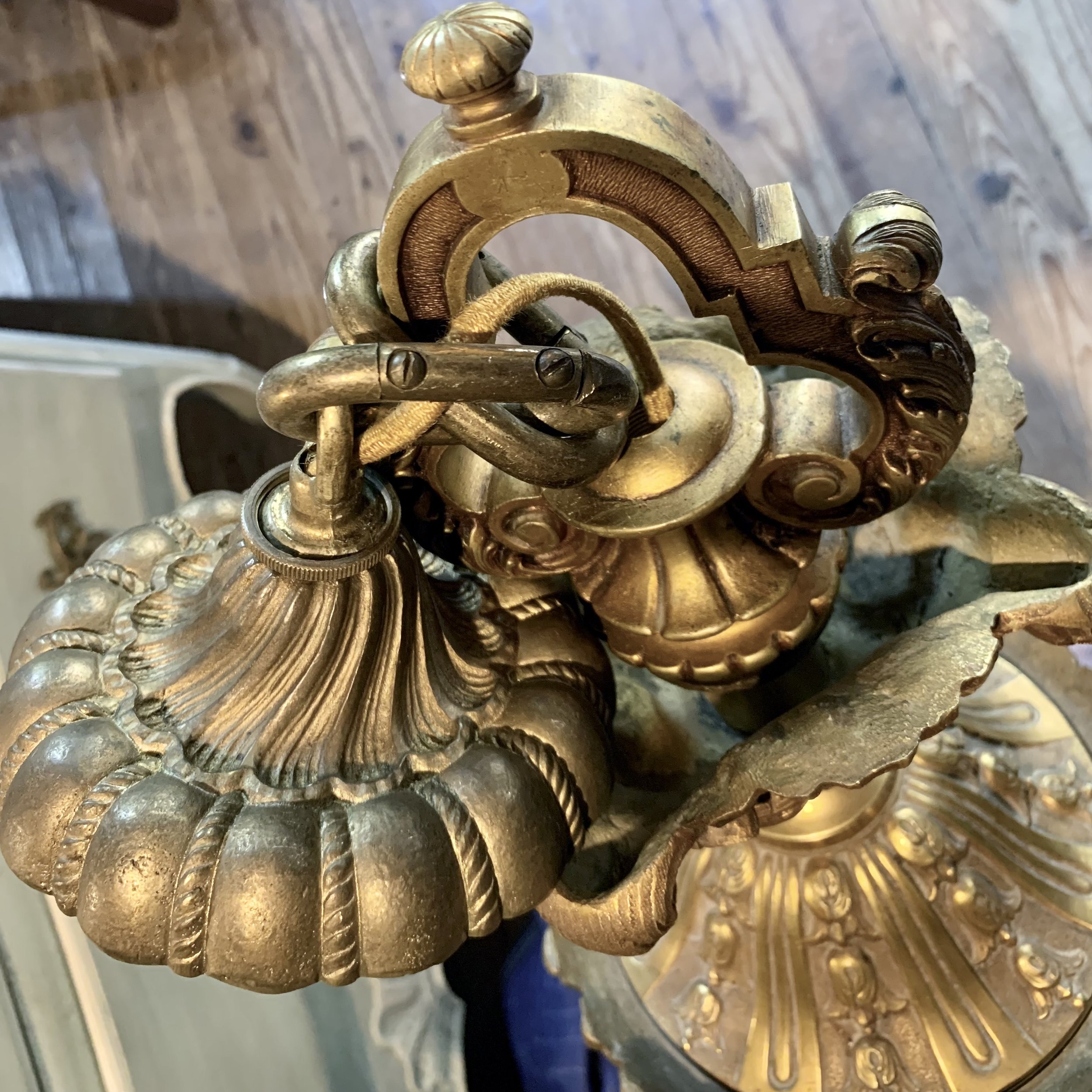 Spanish Baroque Style Bronze Chandelier