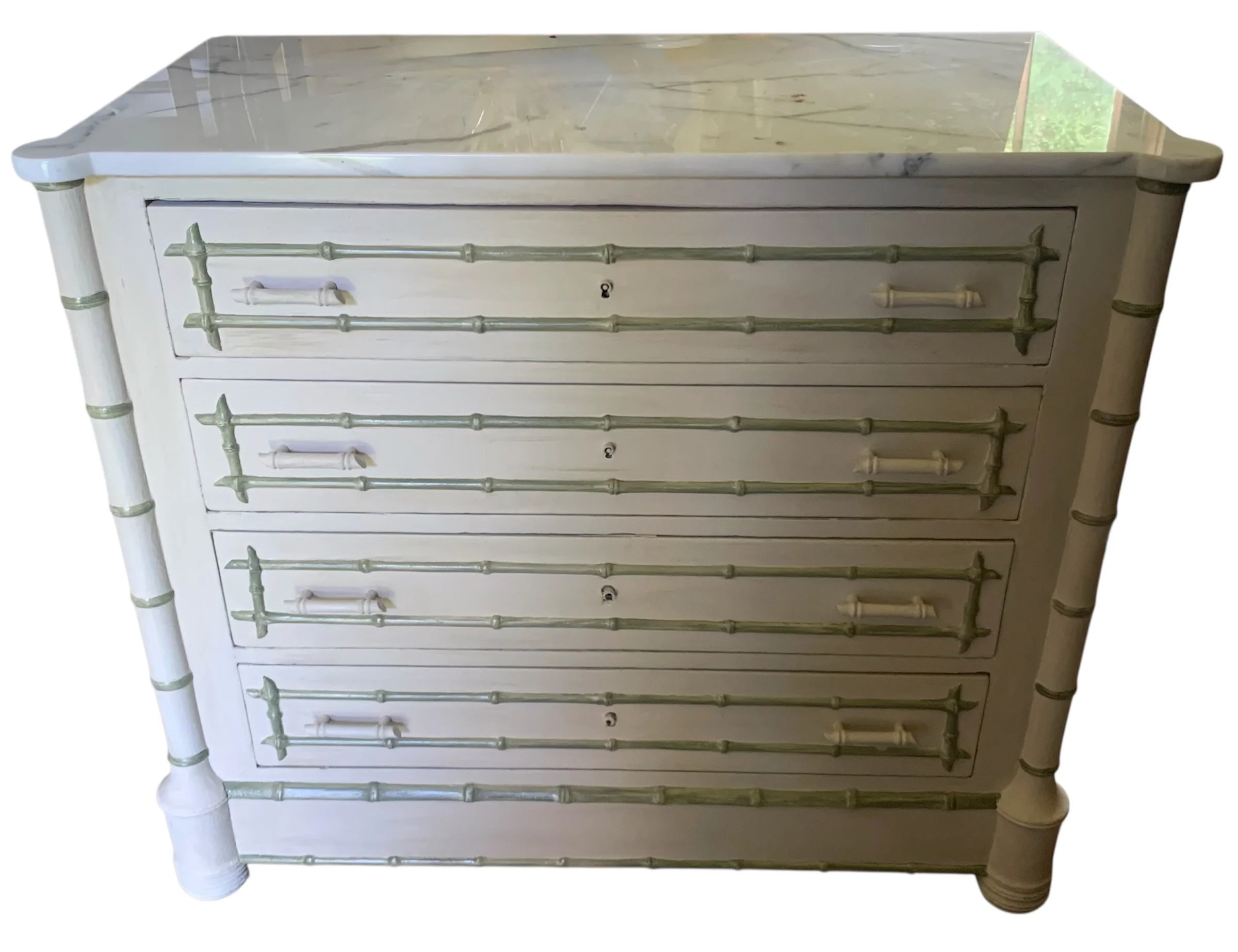 Small-Antique-French-Chest-of-Drawers-Bamboo-Mouldings (12)-front