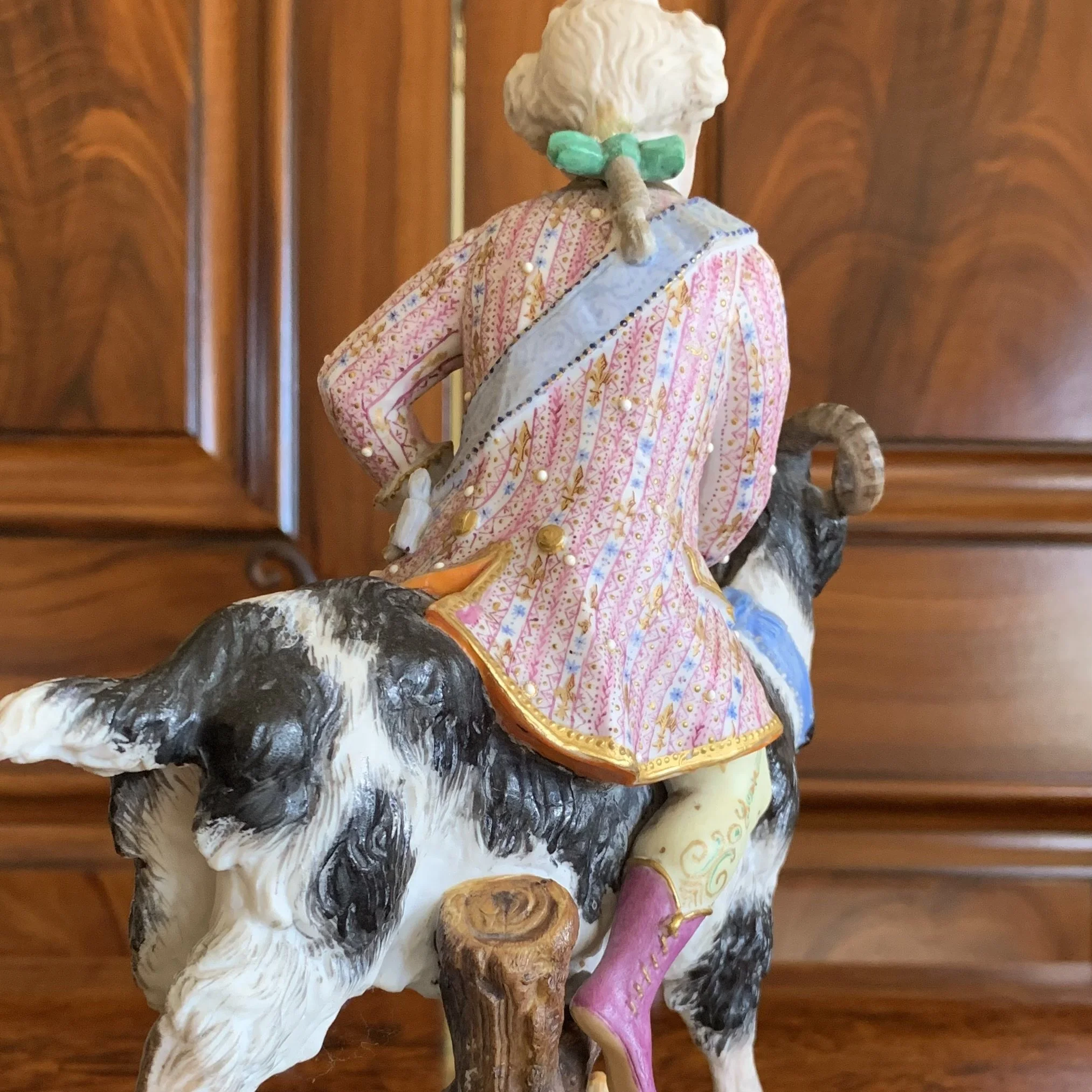 Goat and Rider Bisque Porcelain by Vion et Baury,  19th c.