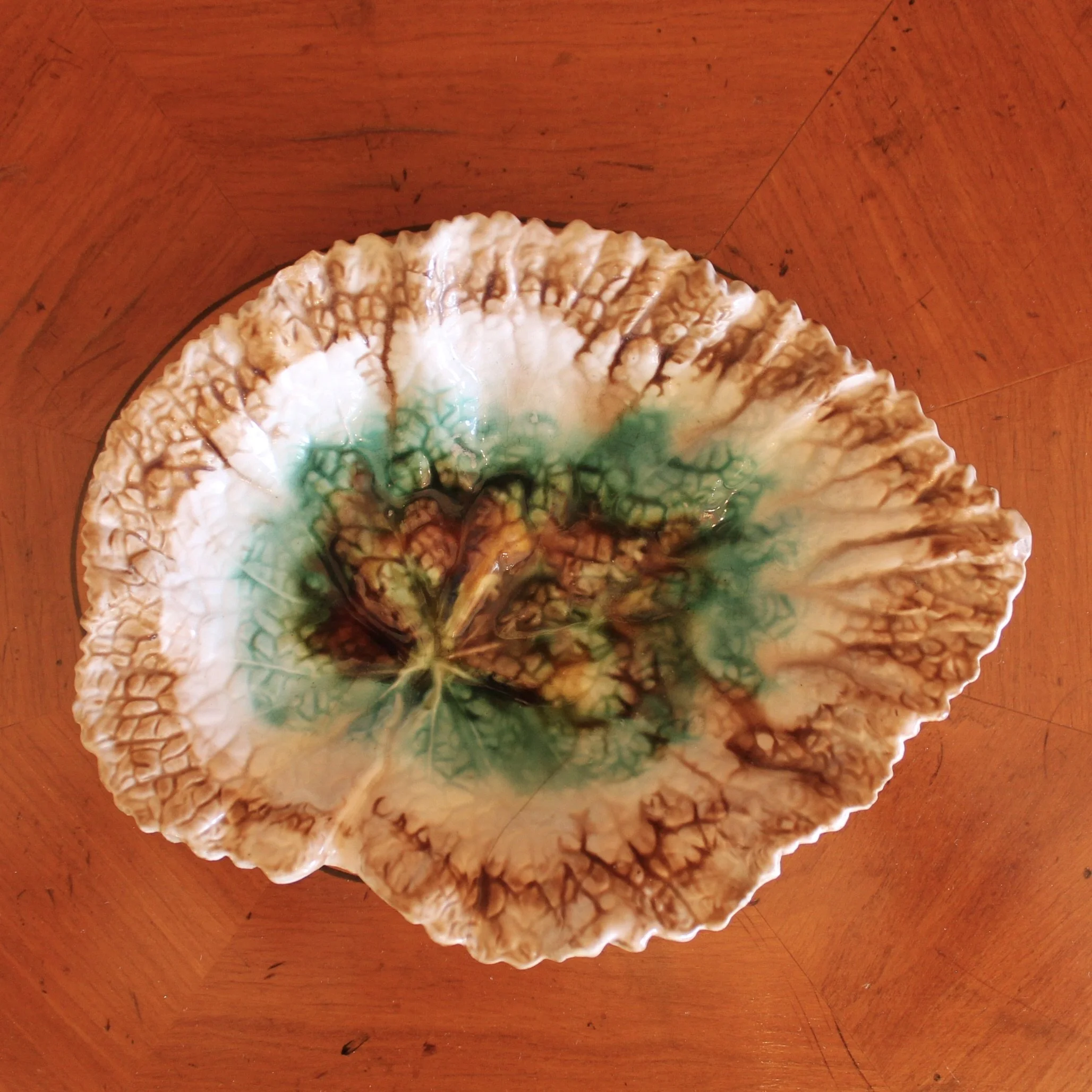 English Begonia Leaf Majolica