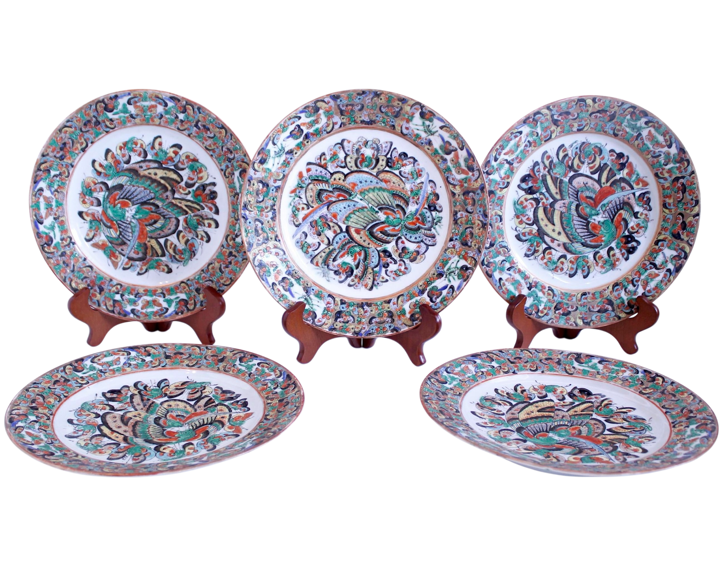 "Thousand Butterfly” Pattern Chinese Export Porcelain Plates
