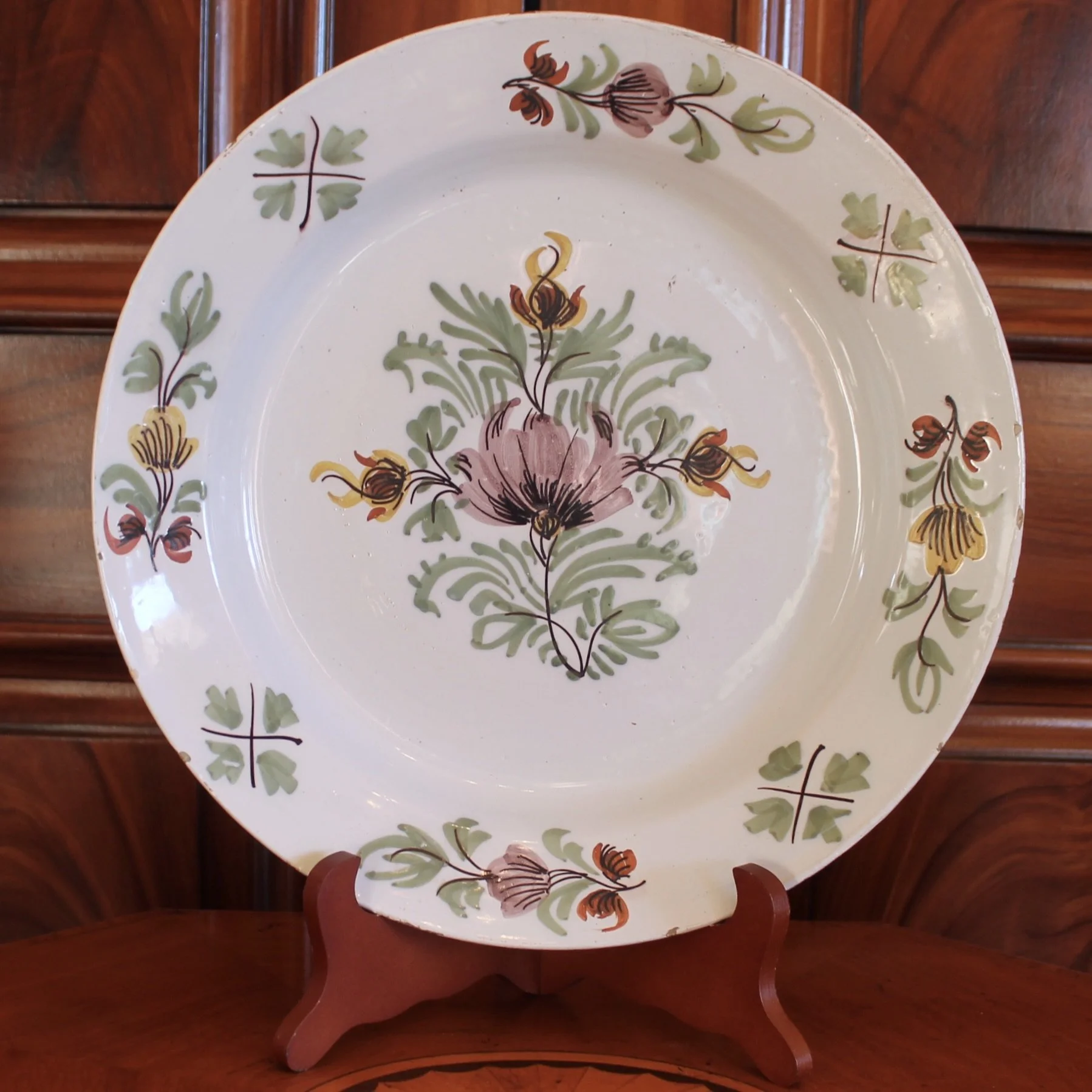 English Fazackerley Delftware Charger- 18th Century Liverpool